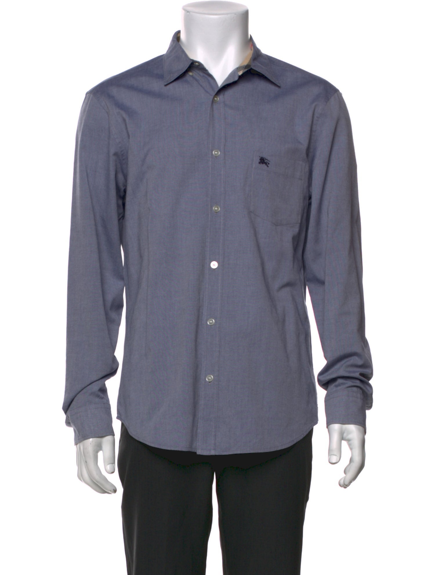 Burberry Brit House Check Pattern Long Sleeve Dress Shirt