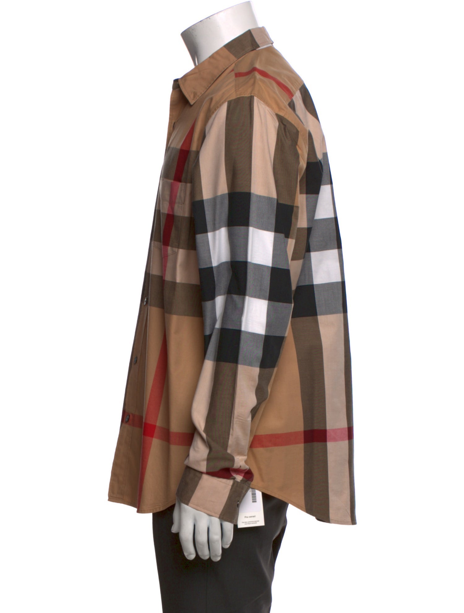 Burberry Brit Exploded Check Pattern Long Sleeve Shirt