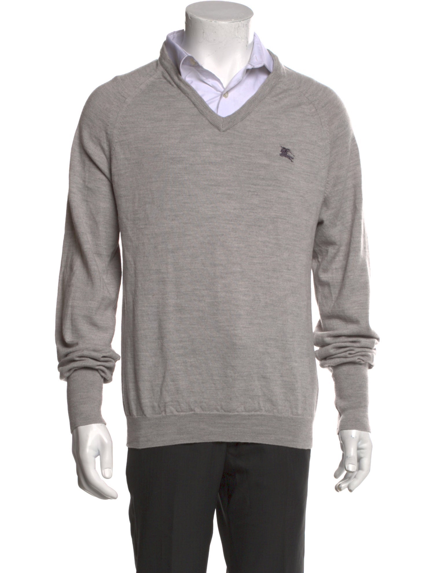 Burberry Brit Nova Check Pattern Wool Pullover