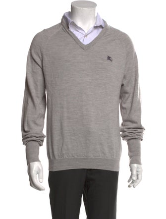 Burberry Brit Nova Check Pattern Wool Pullover