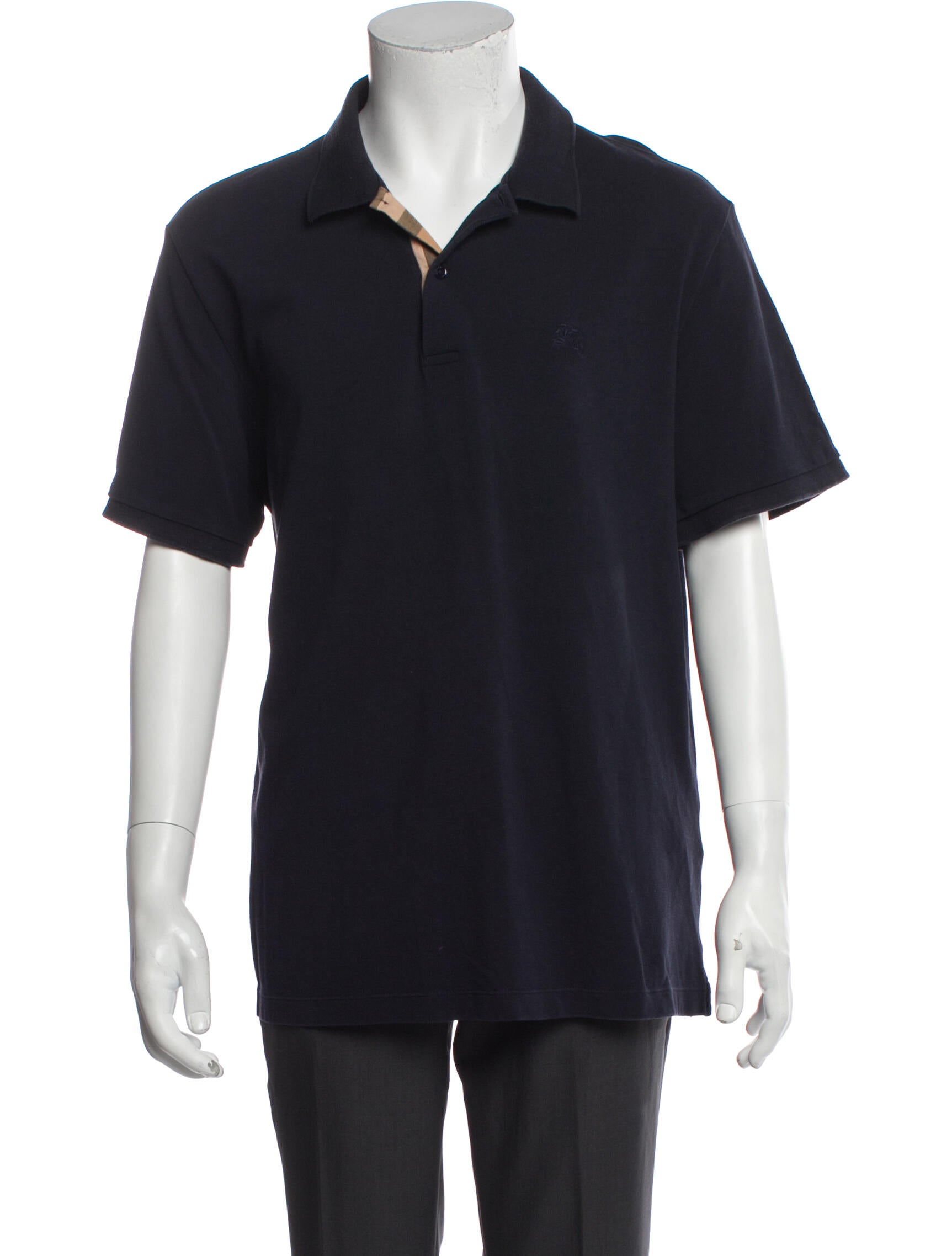 Burberry Brit Nova Check Pattern Collar Polo Shirt