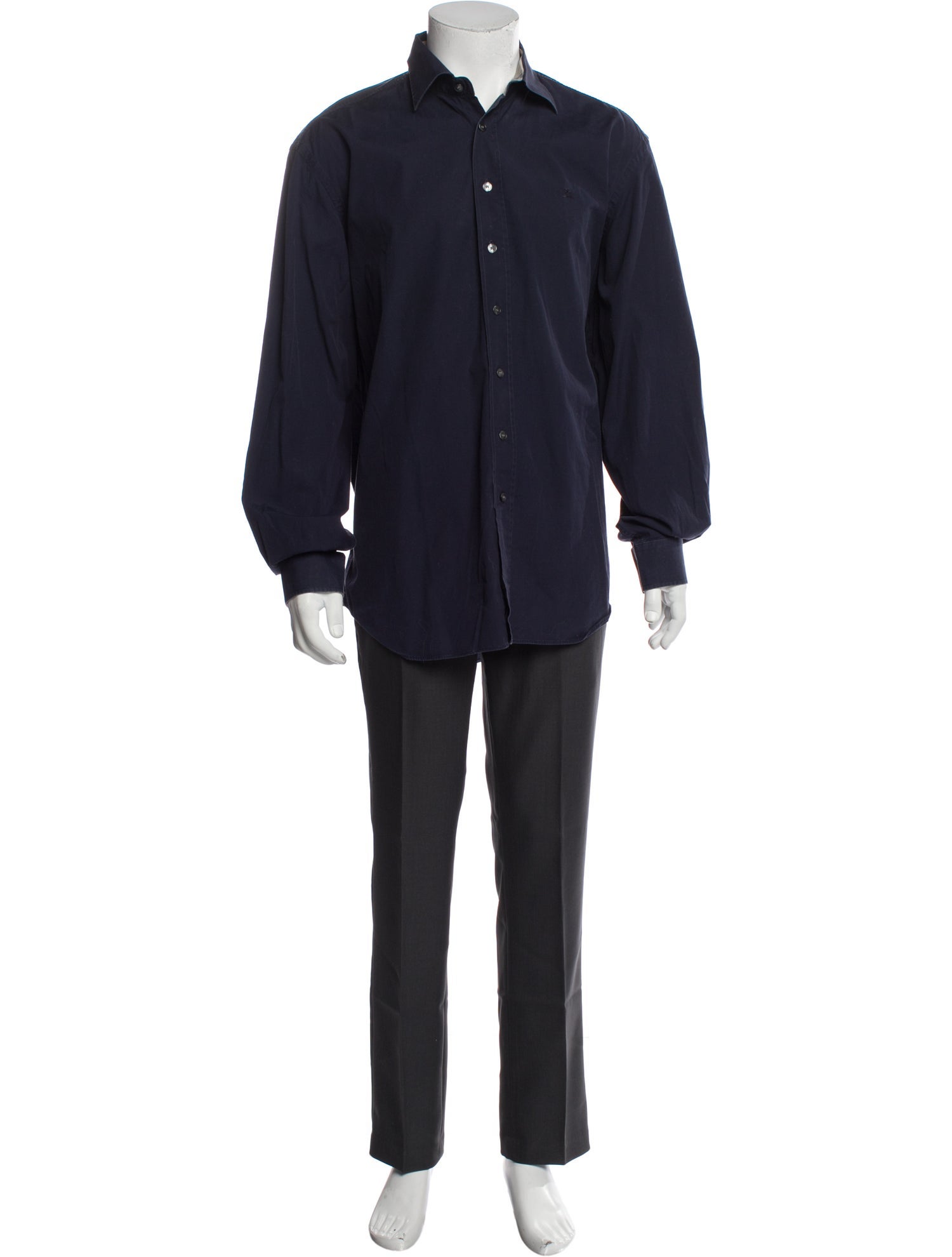 Burberry Brit House Check Pattern Long Sleeve Dress Shirt