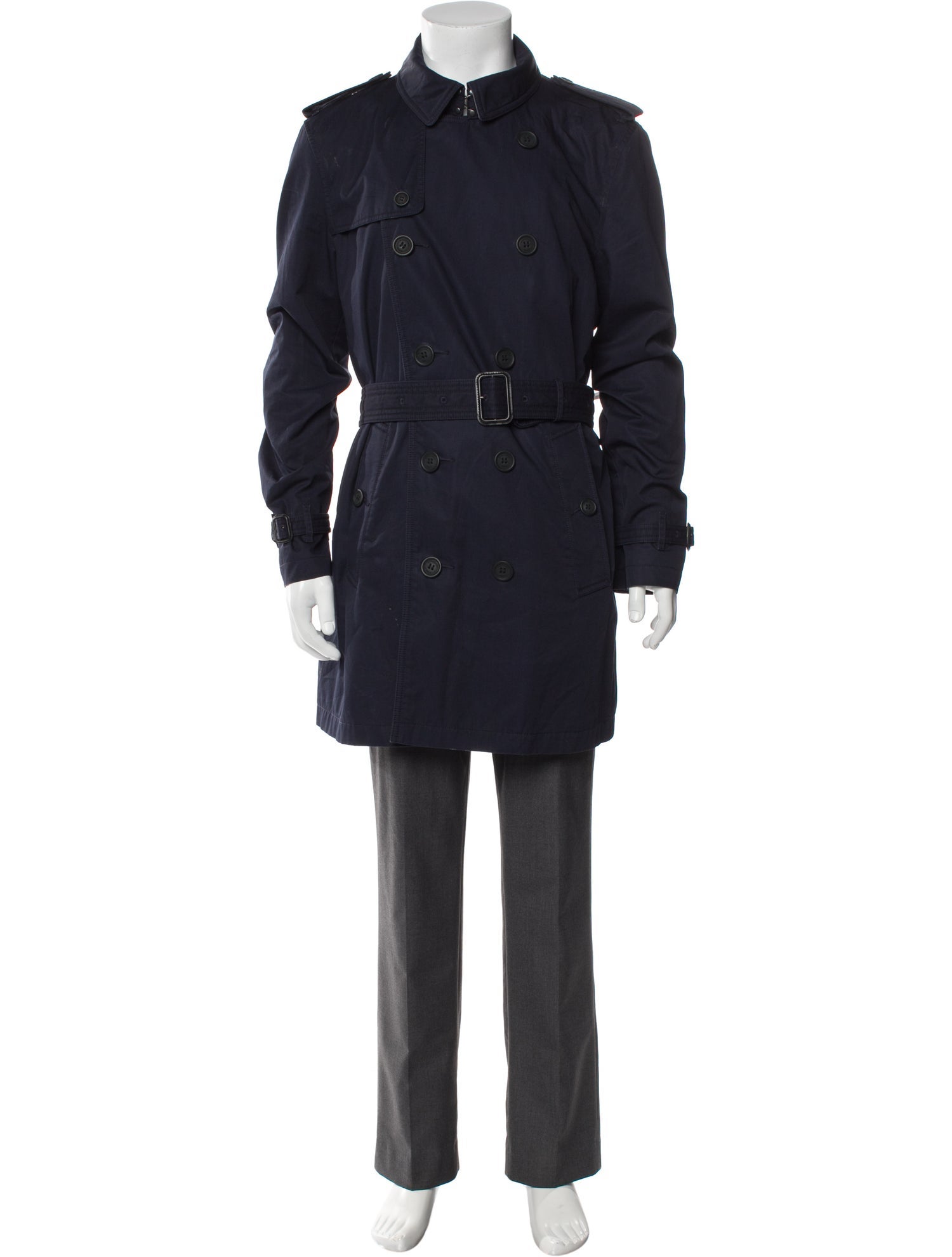 Burberry Brit Nova Check Pattern Trench Coat