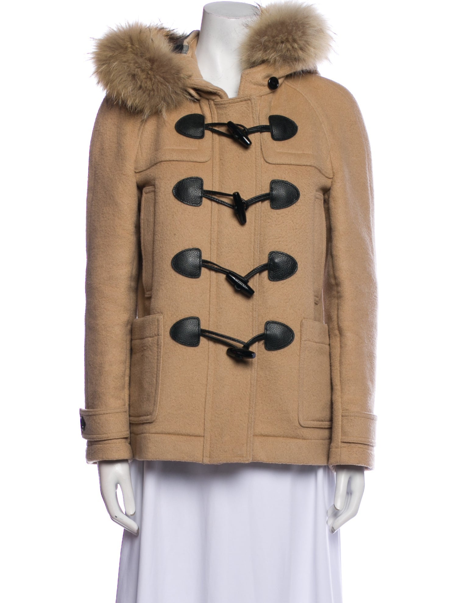 Burberry Brit Wool Fur Coat