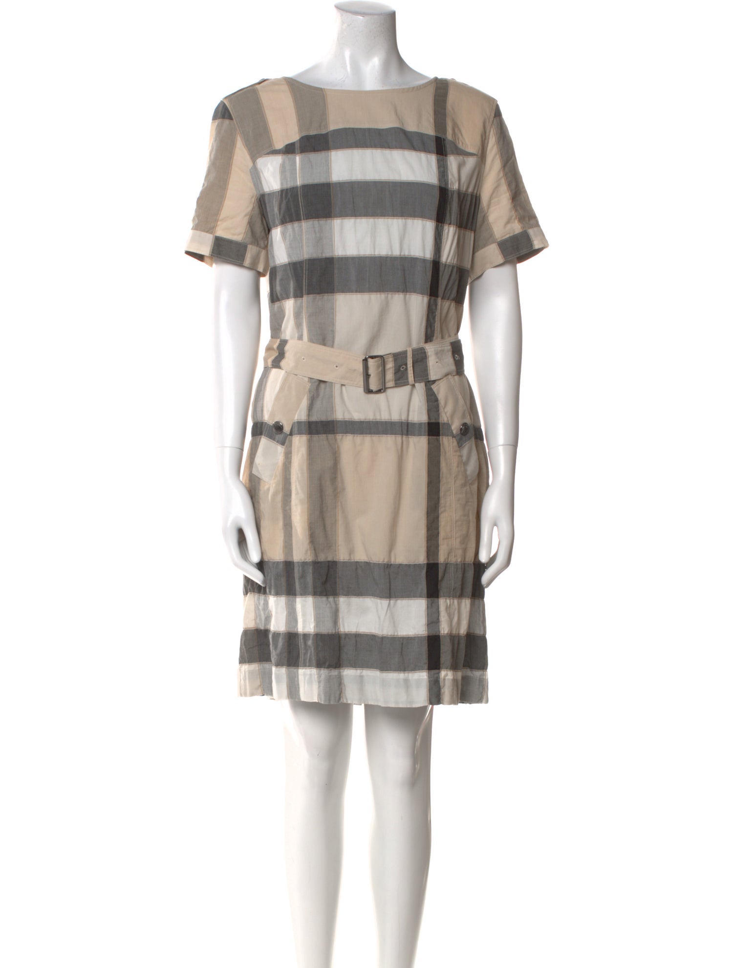 Burberry Brit Plaid Print Mini Dress