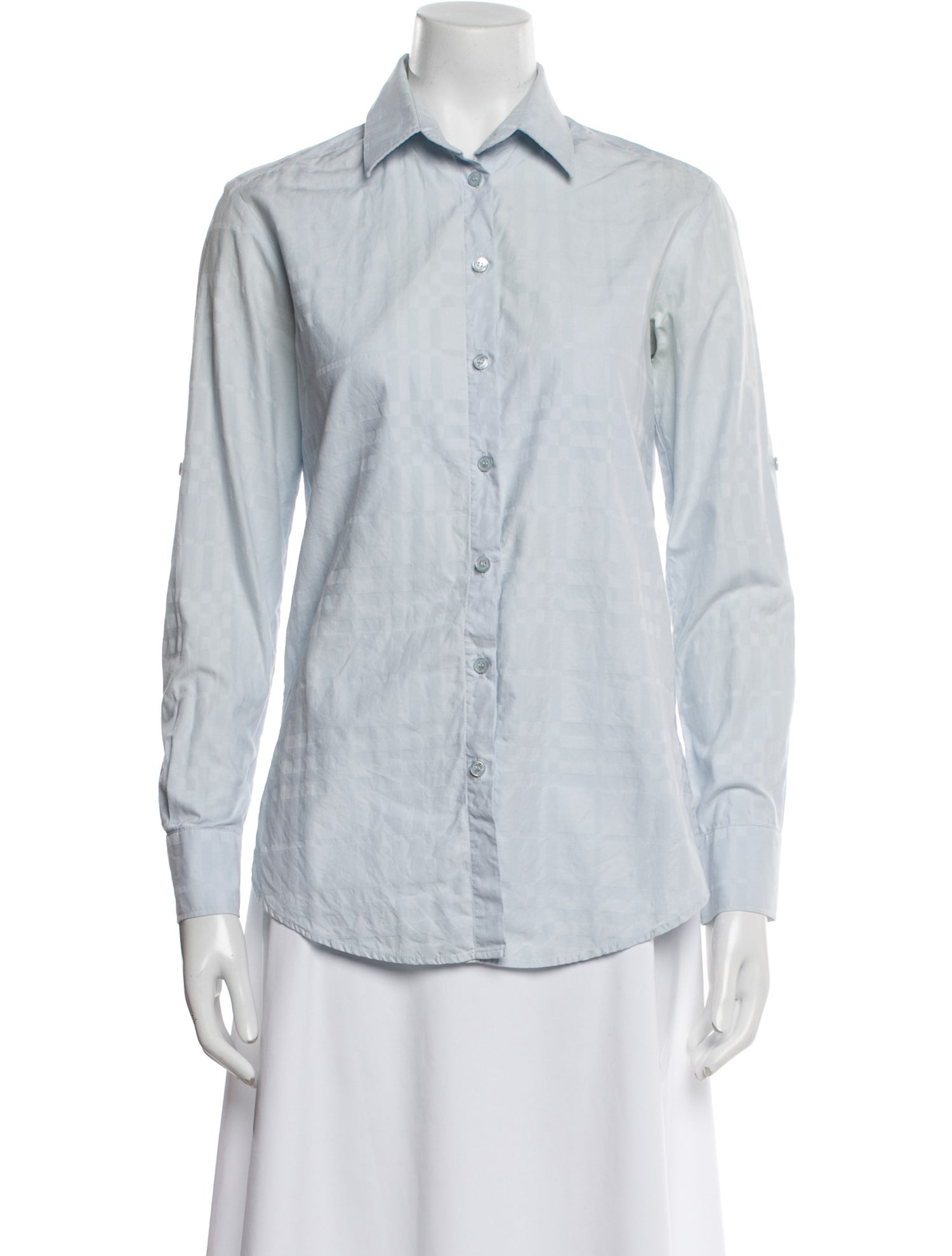 Burberry Brit Long Sleeve Button-Up Top