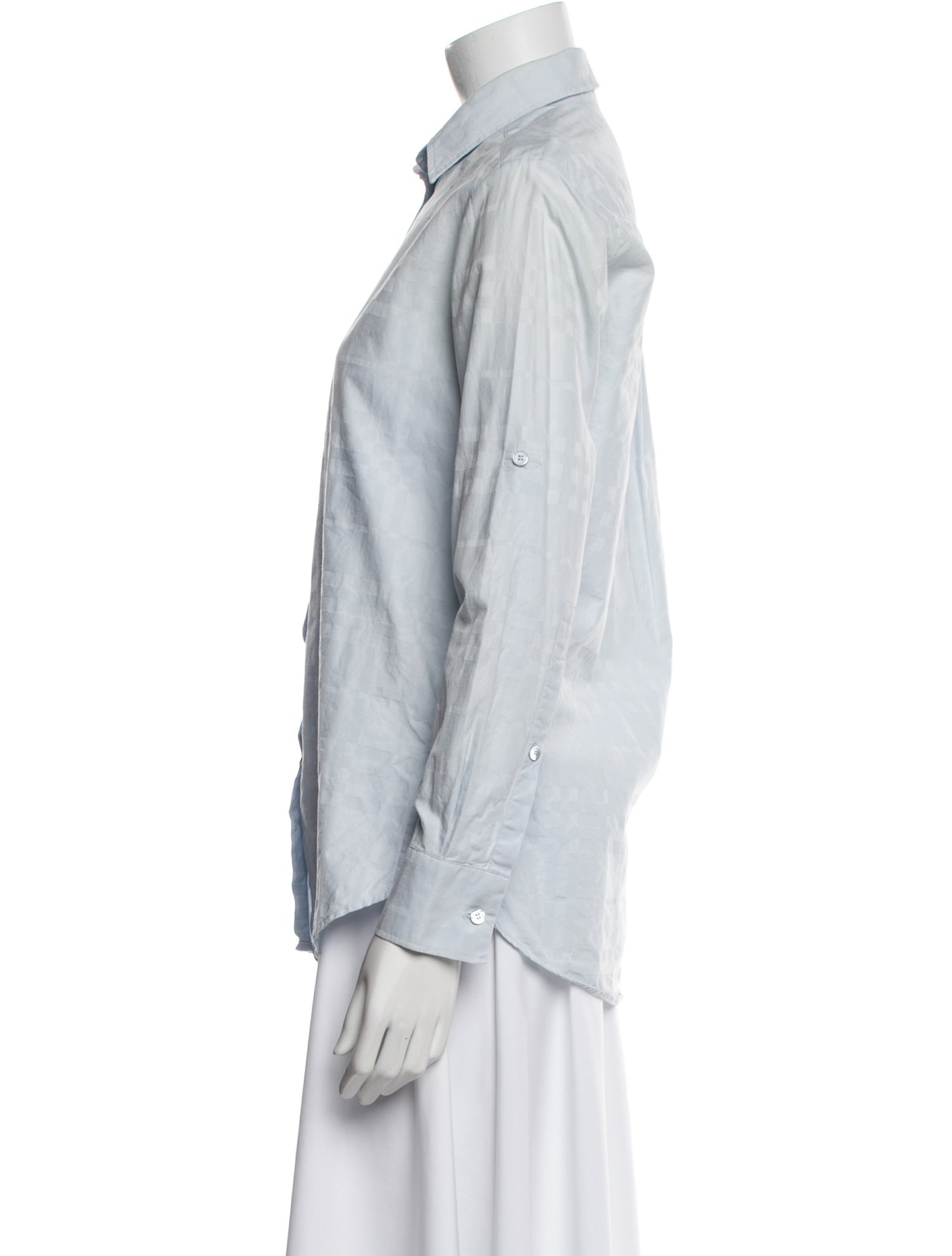 Burberry Brit Long Sleeve Button-Up Top