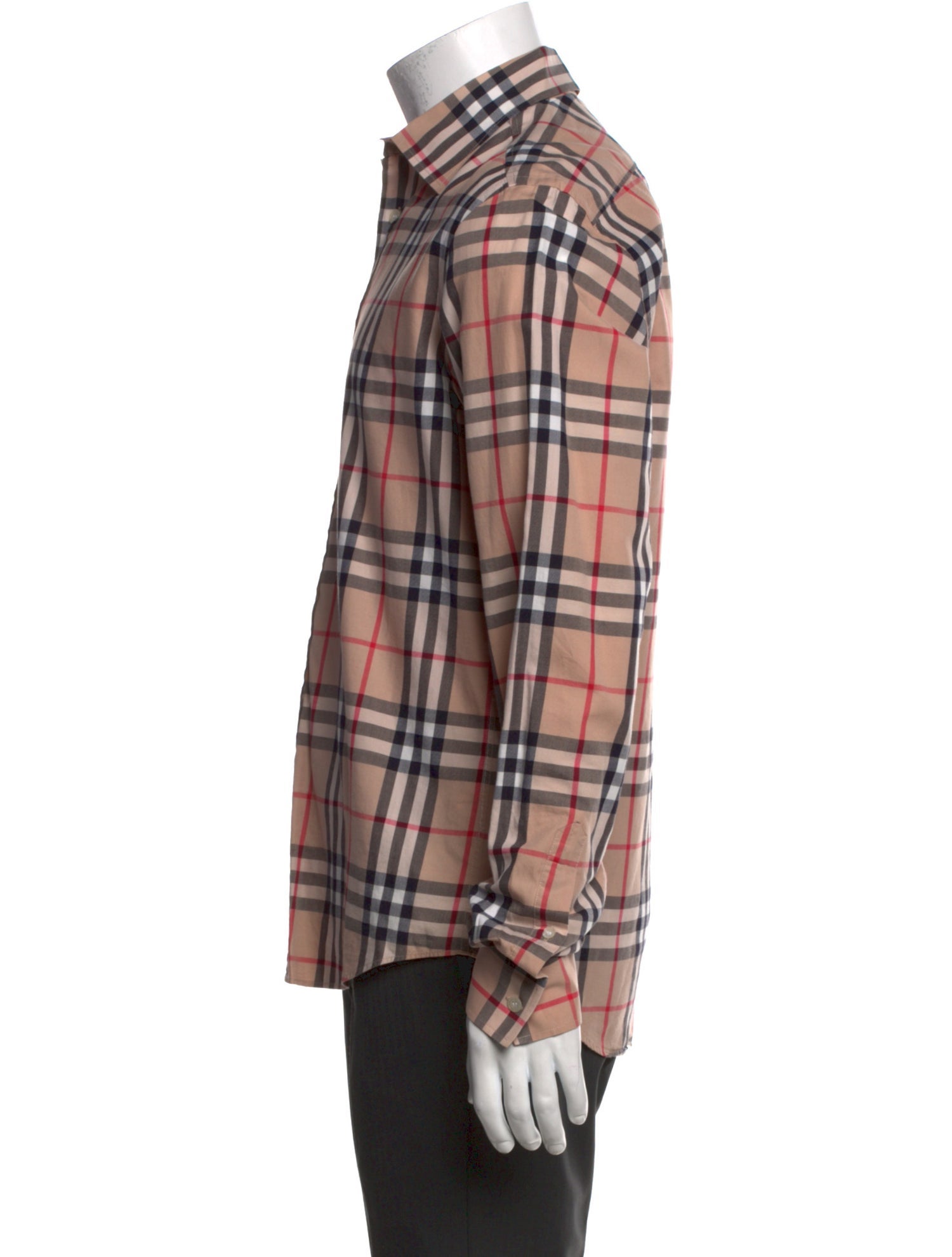 Burberry Brit House Check Pattern Long Sleeve Dress Shirt