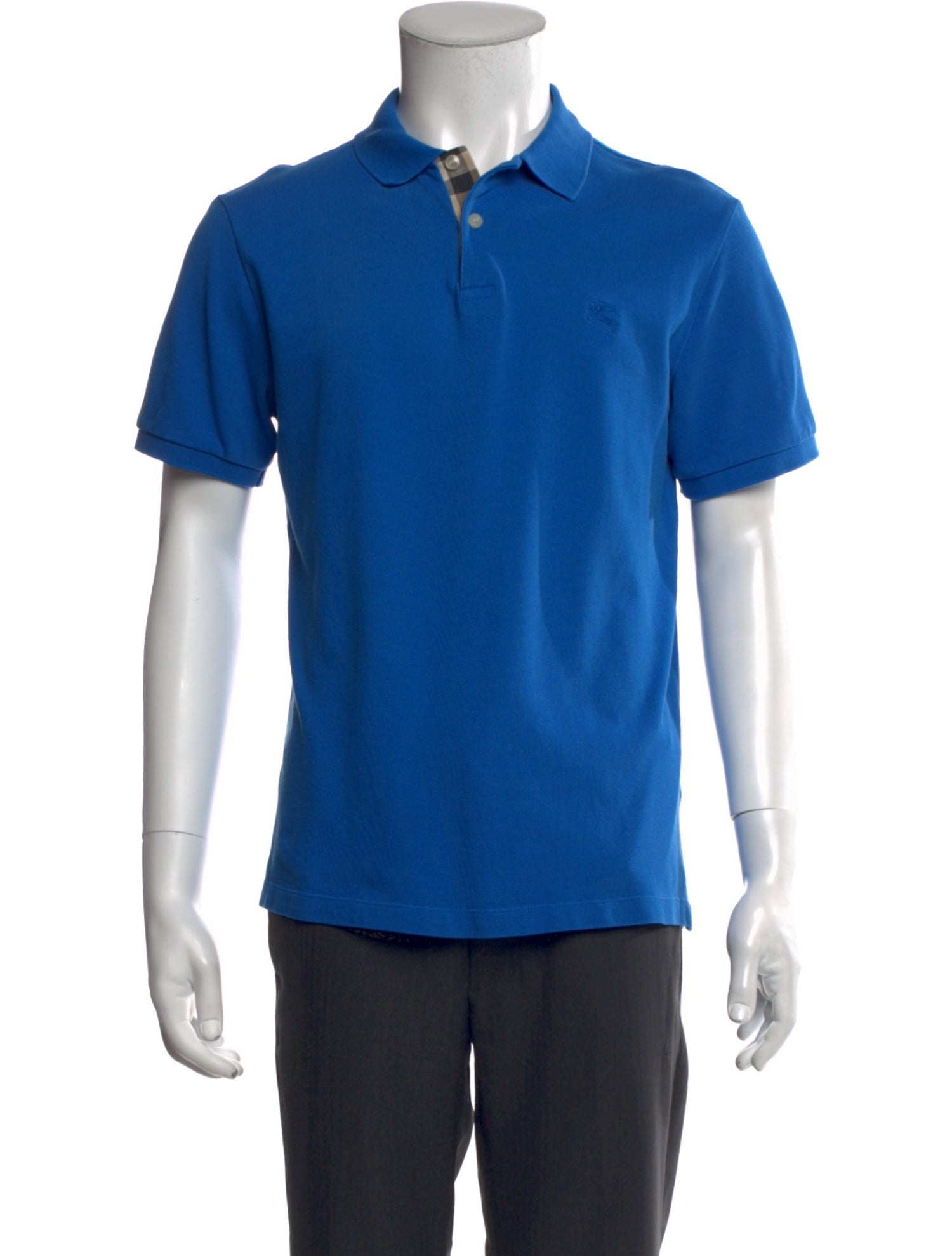 Burberry Brit Nova Check Pattern Crew Neck Polo Shirt