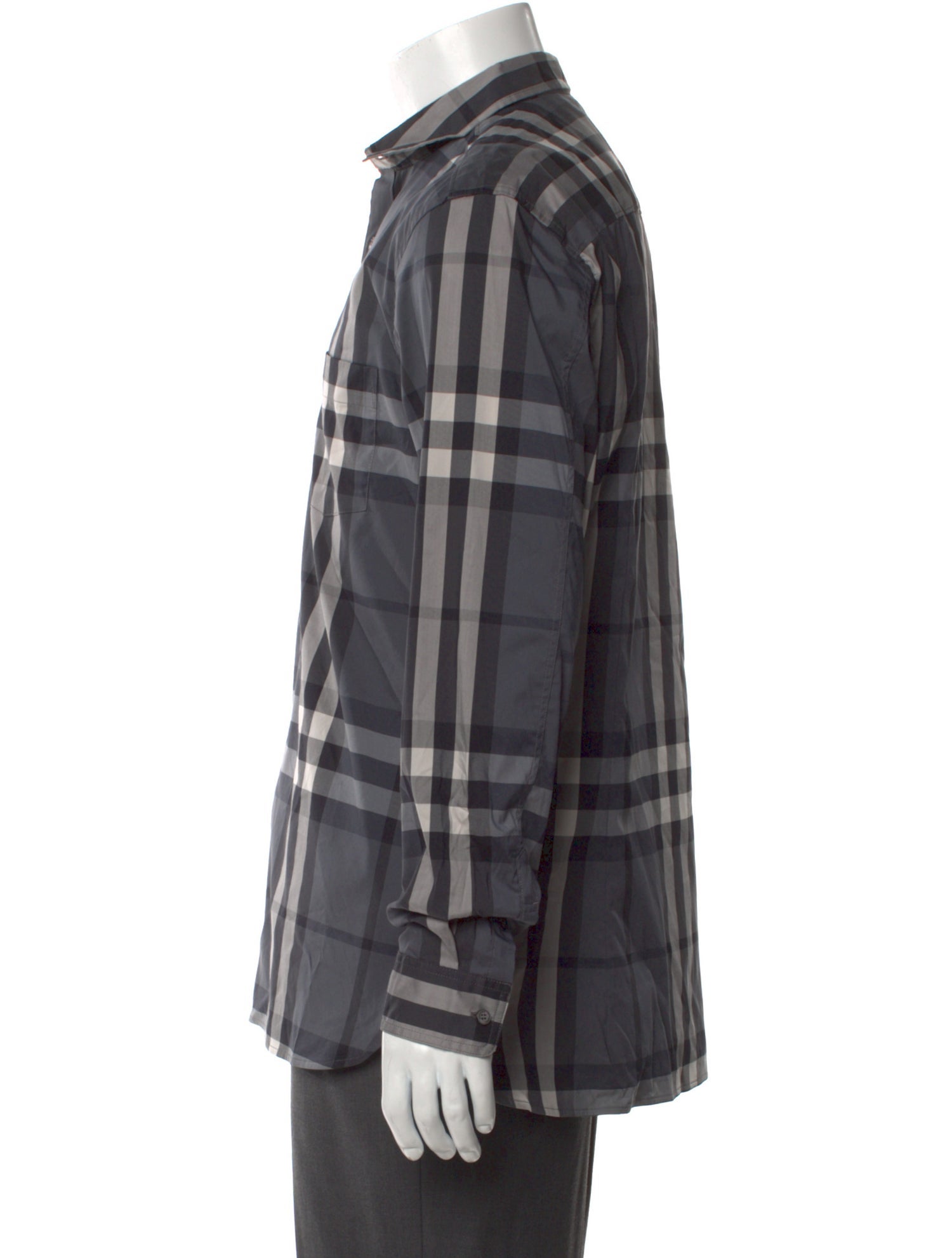 Burberry Brit Plaid Print Long Sleeve Shirt