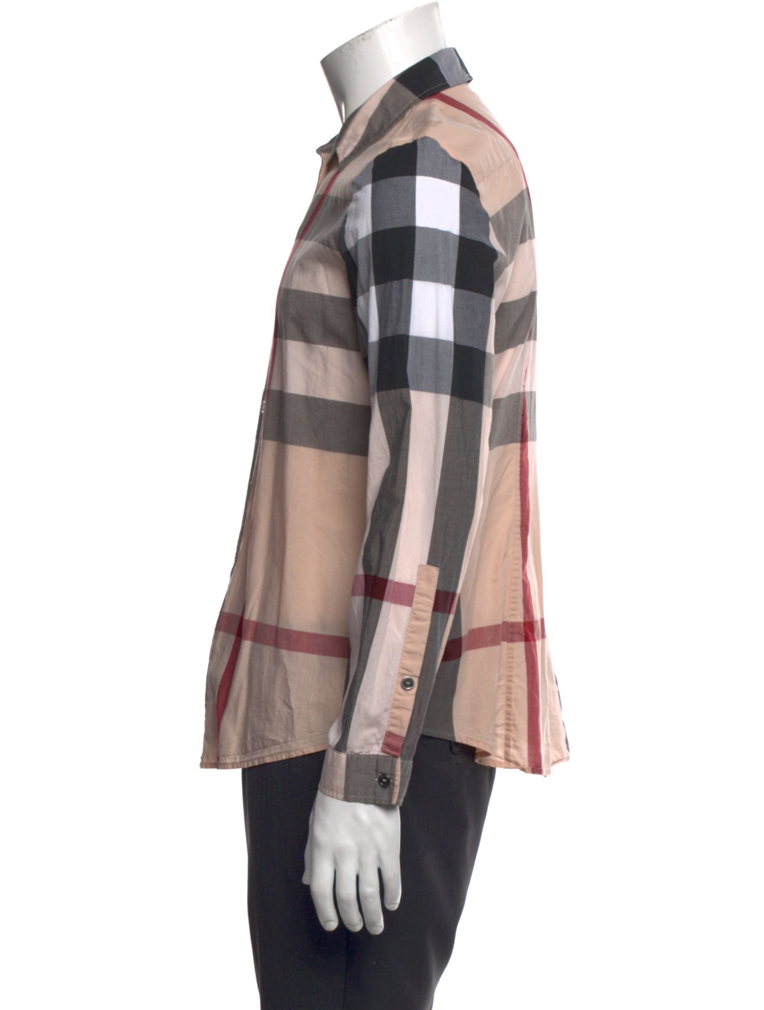 Burberry Brit Plaid Print Long Sleeve Shirt
