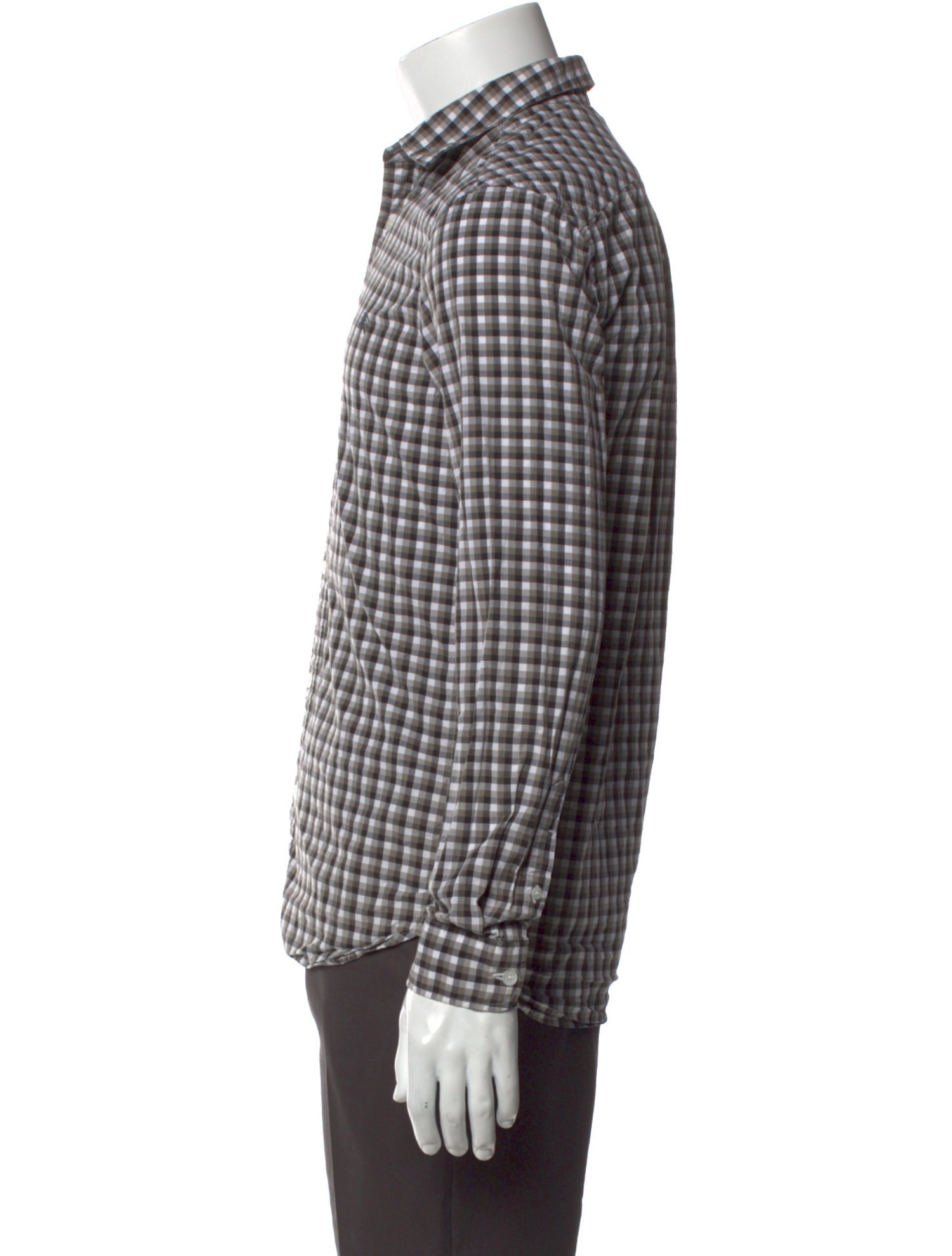 Burberry Brit Plaid Print Long Sleeve Dress Shirt