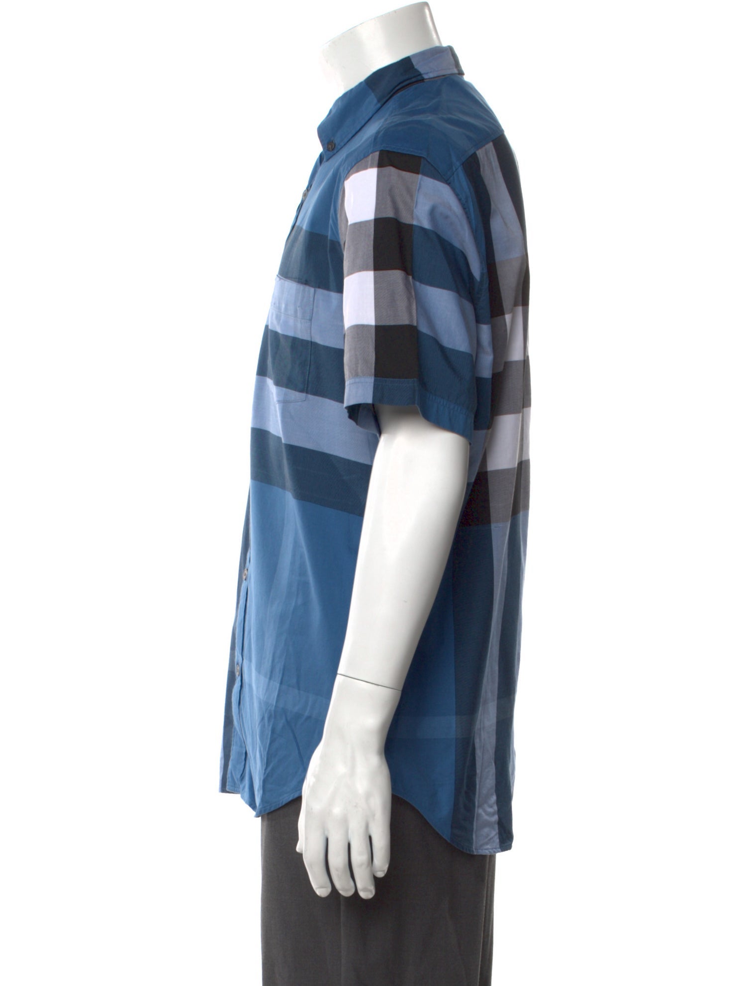 Burberry Brit Plaid Print Short Sleeve Shirt