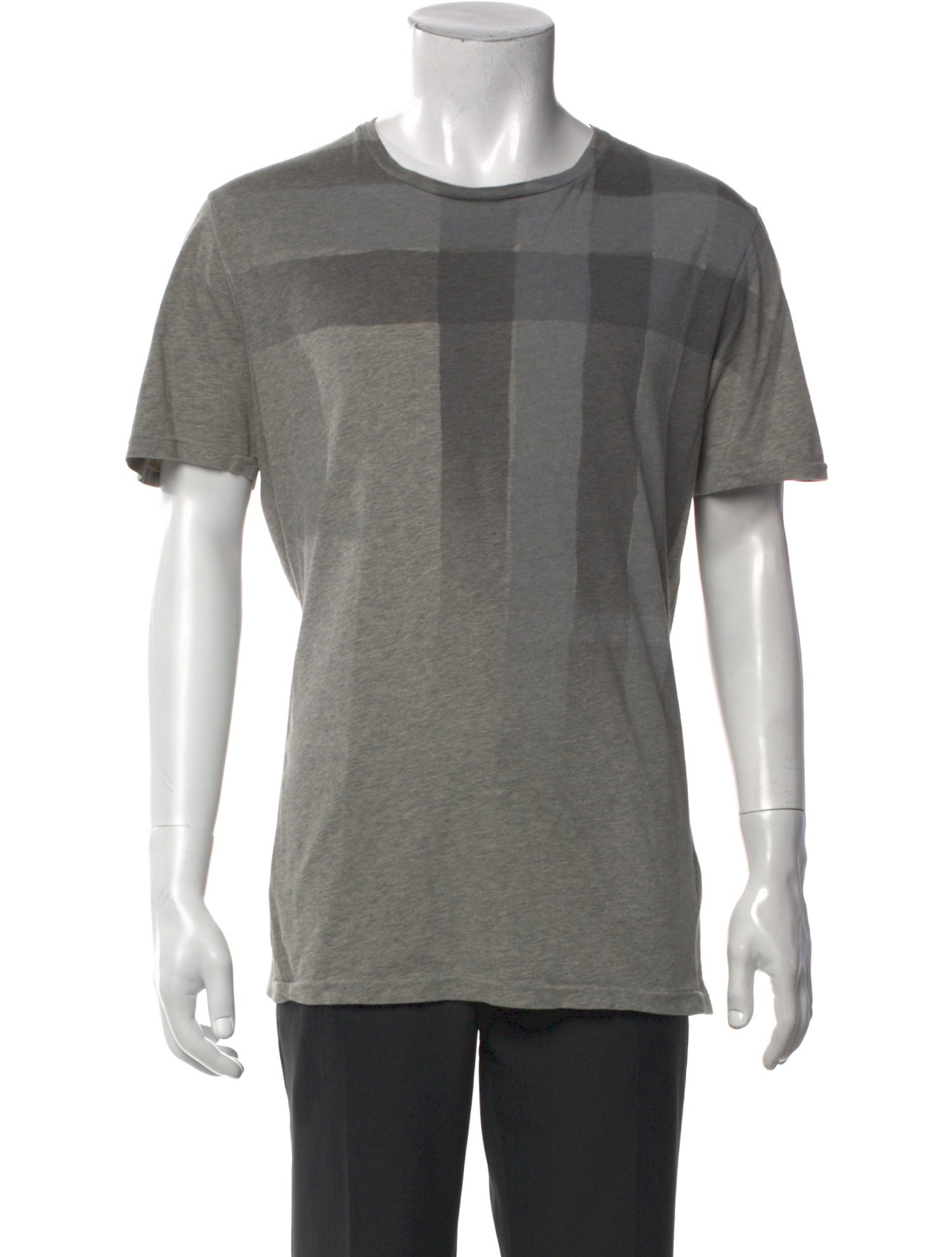 Burberry Brit Plaid Print Crew Neck T-Shirt