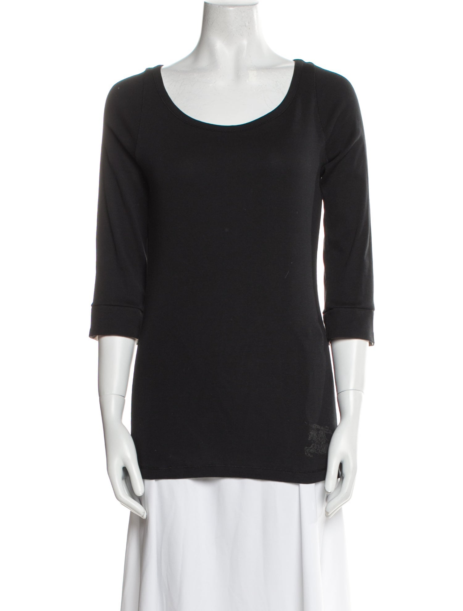 Burberry Brit Scoop Neck Three-Quarter Sleeve T-Shirt