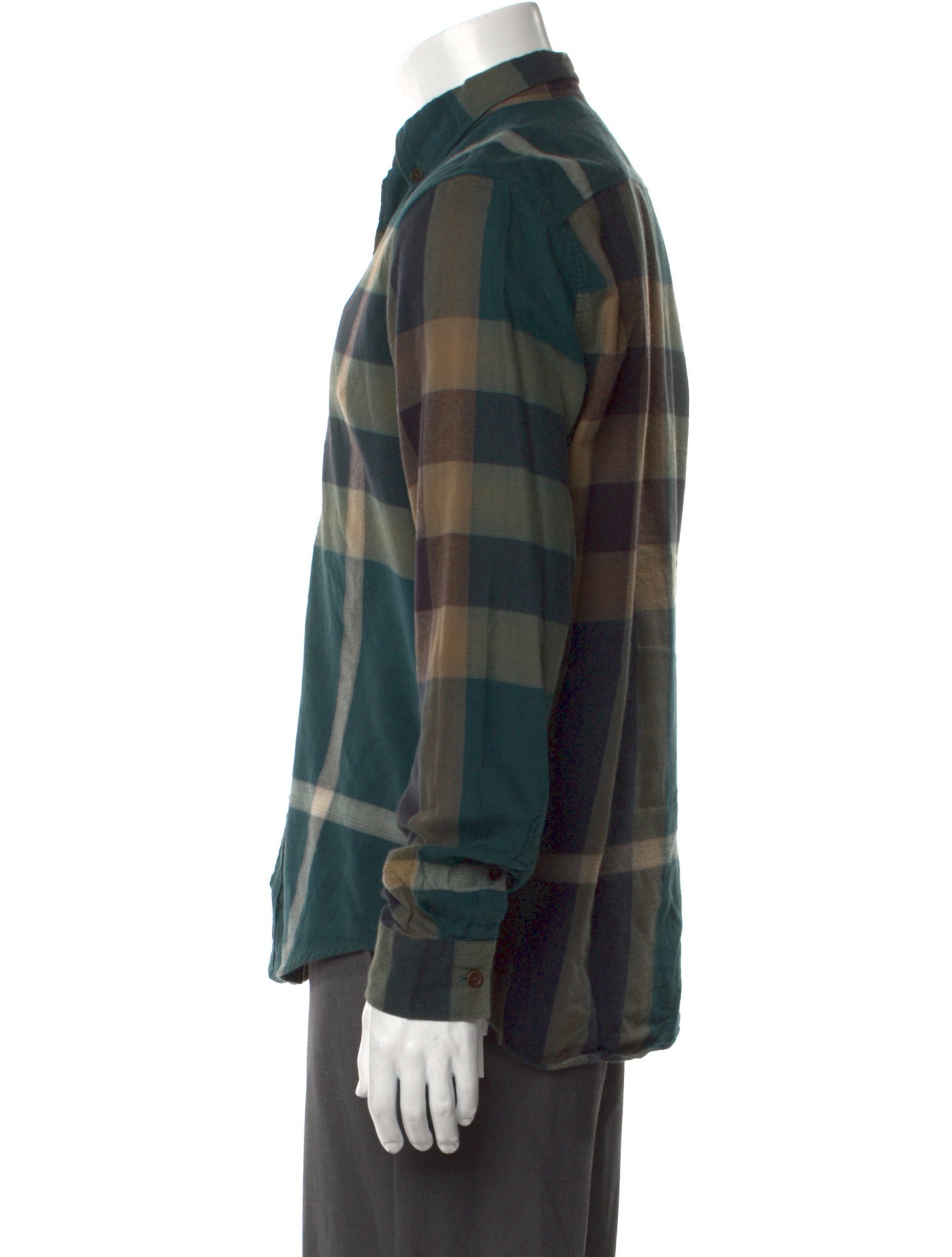 Burberry Brit Plaid Print Long Sleeve Shirt