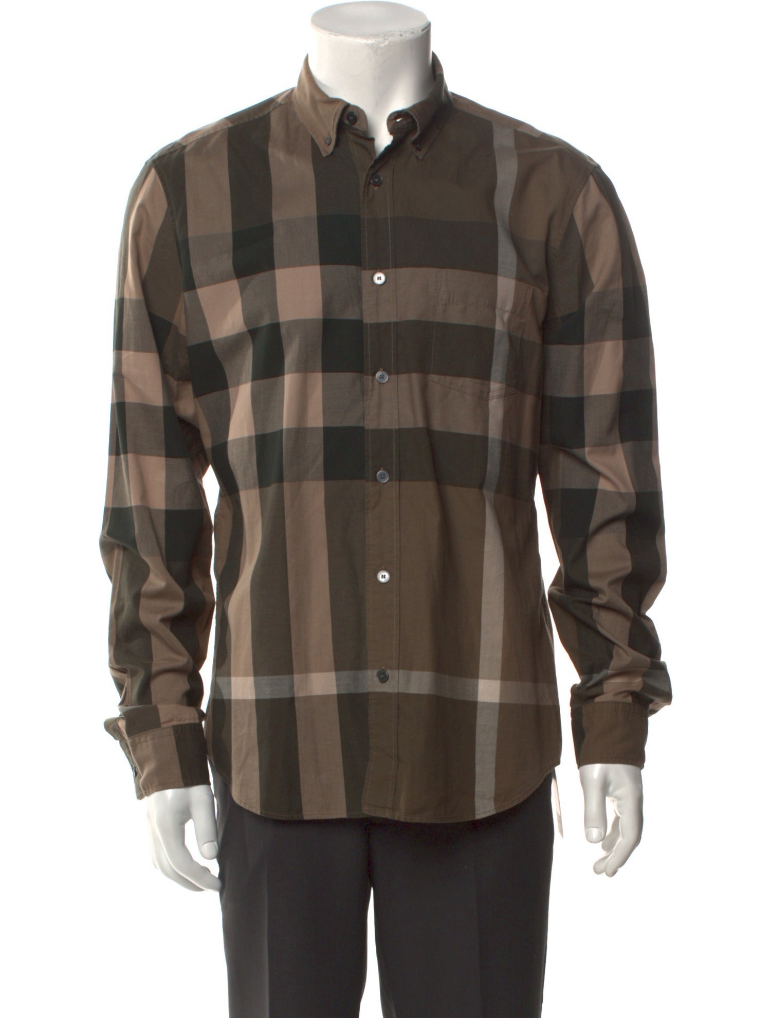 Burberry Brit Exploded Check Pattern Long Sleeve Shirt