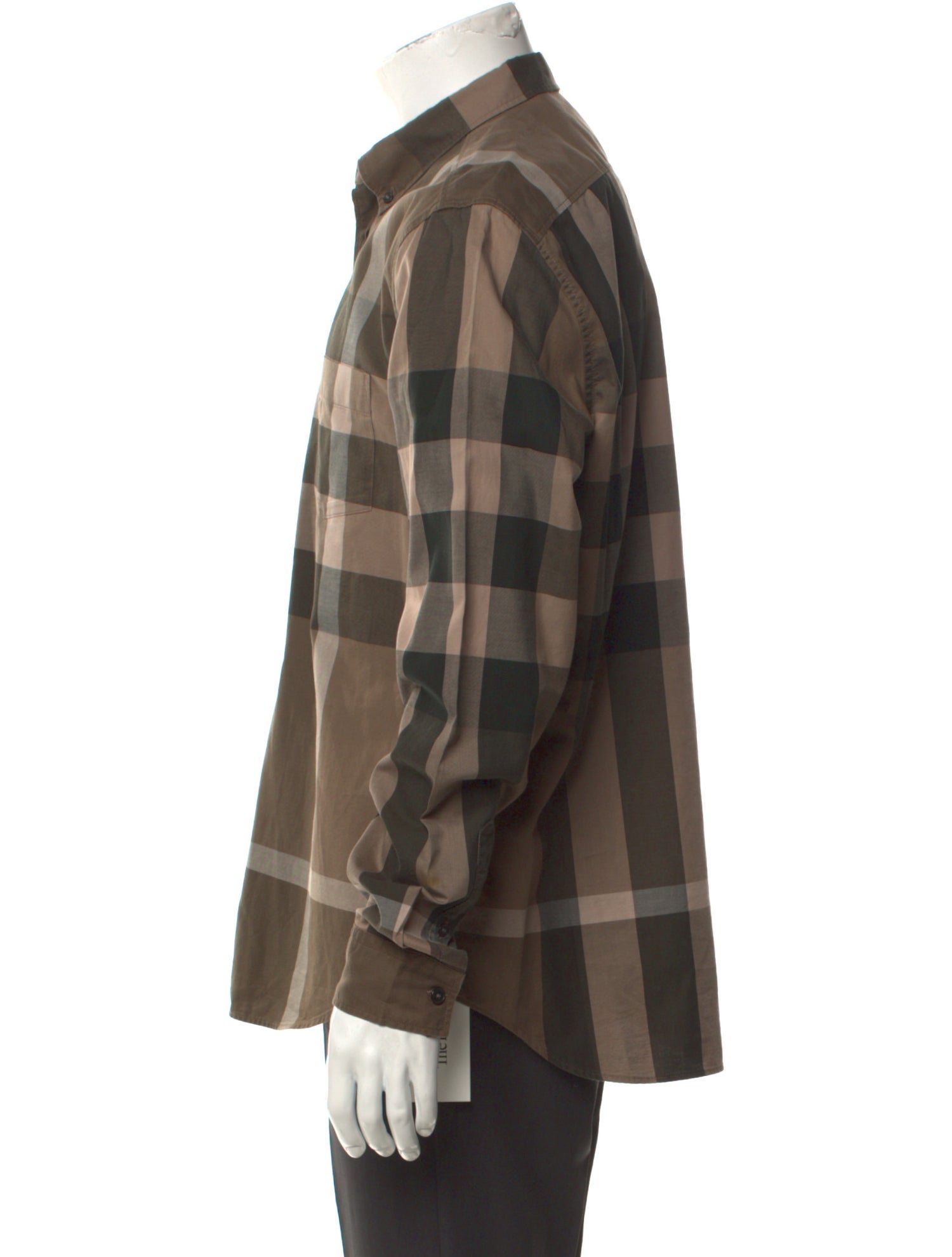 Burberry Brit Exploded Check Pattern Long Sleeve Shirt