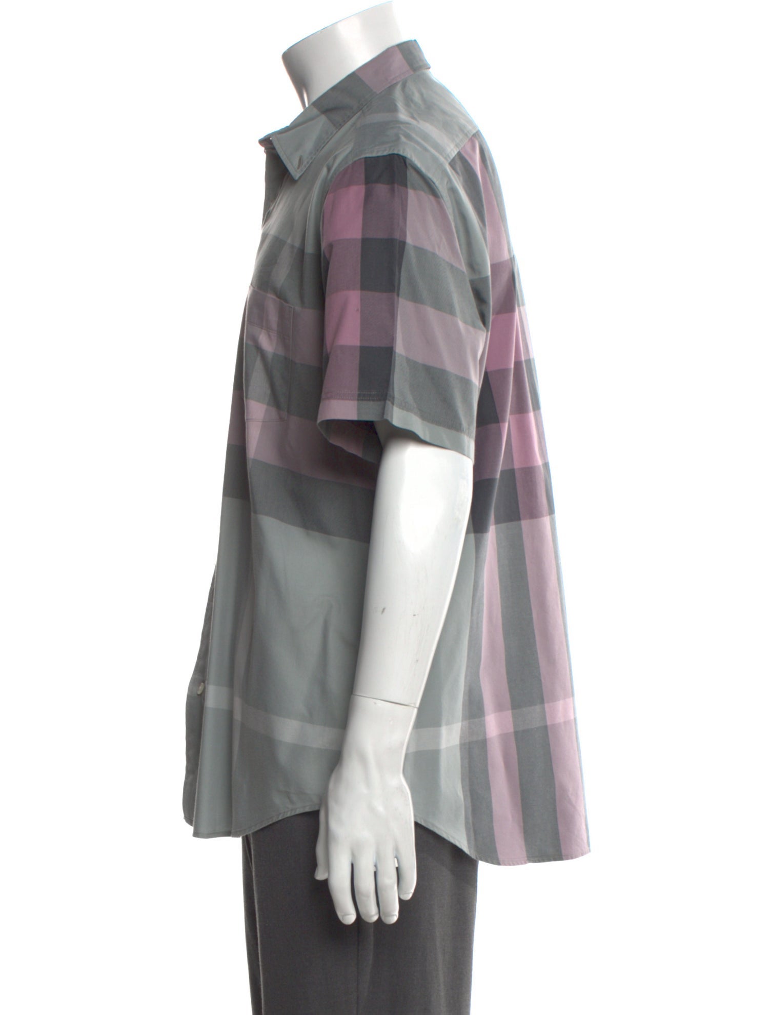 Burberry Brit Plaid Print Short Sleeve Shirt