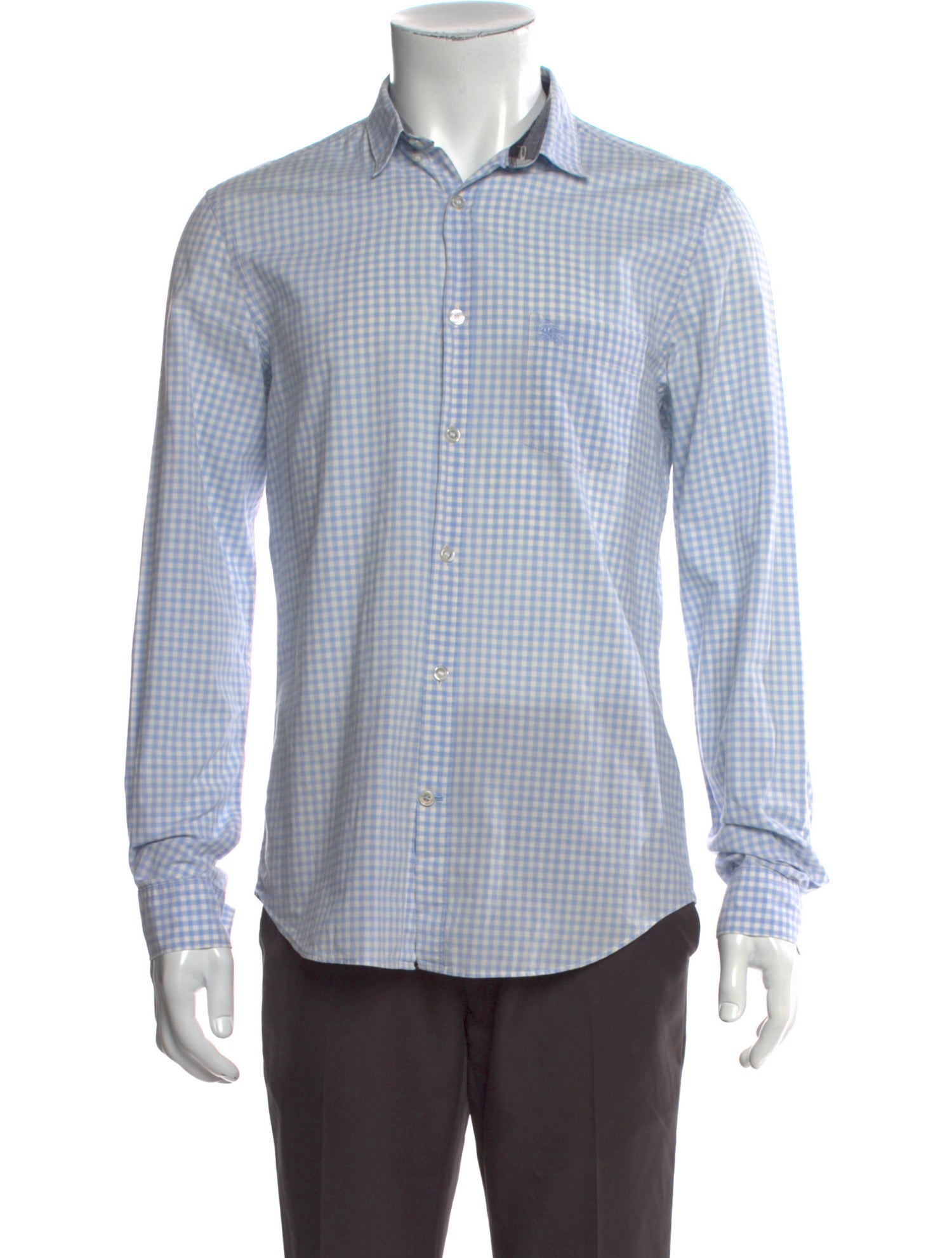 Burberry Brit House Check Pattern Long Sleeve Dress Shirt