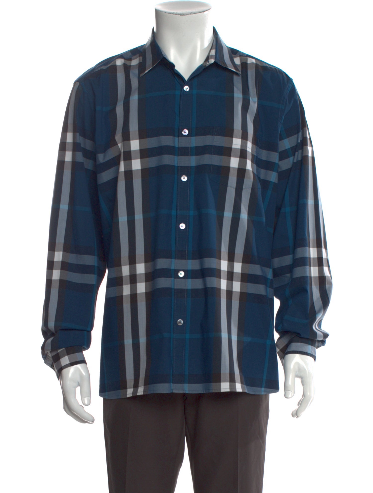 Burberry Brit Exploded Check Pattern Long Sleeve Shirt