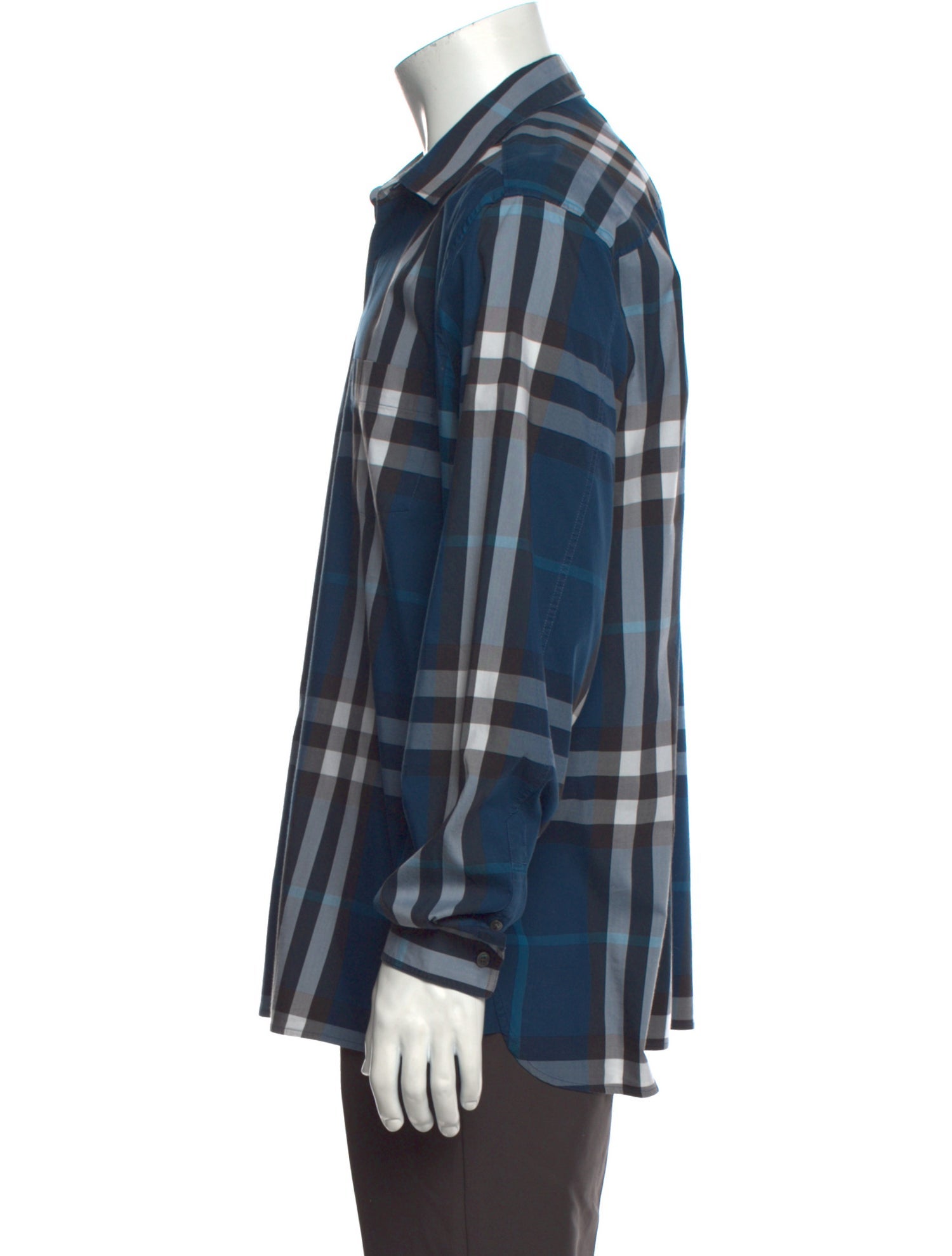 Burberry Brit Exploded Check Pattern Long Sleeve Shirt
