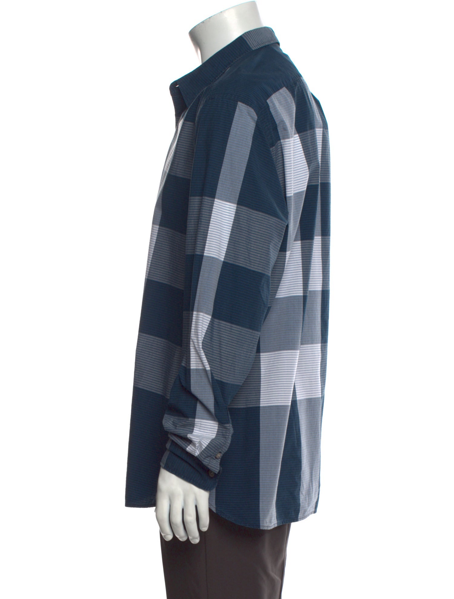 Burberry Brit Plaid Print Long Sleeve Shirt