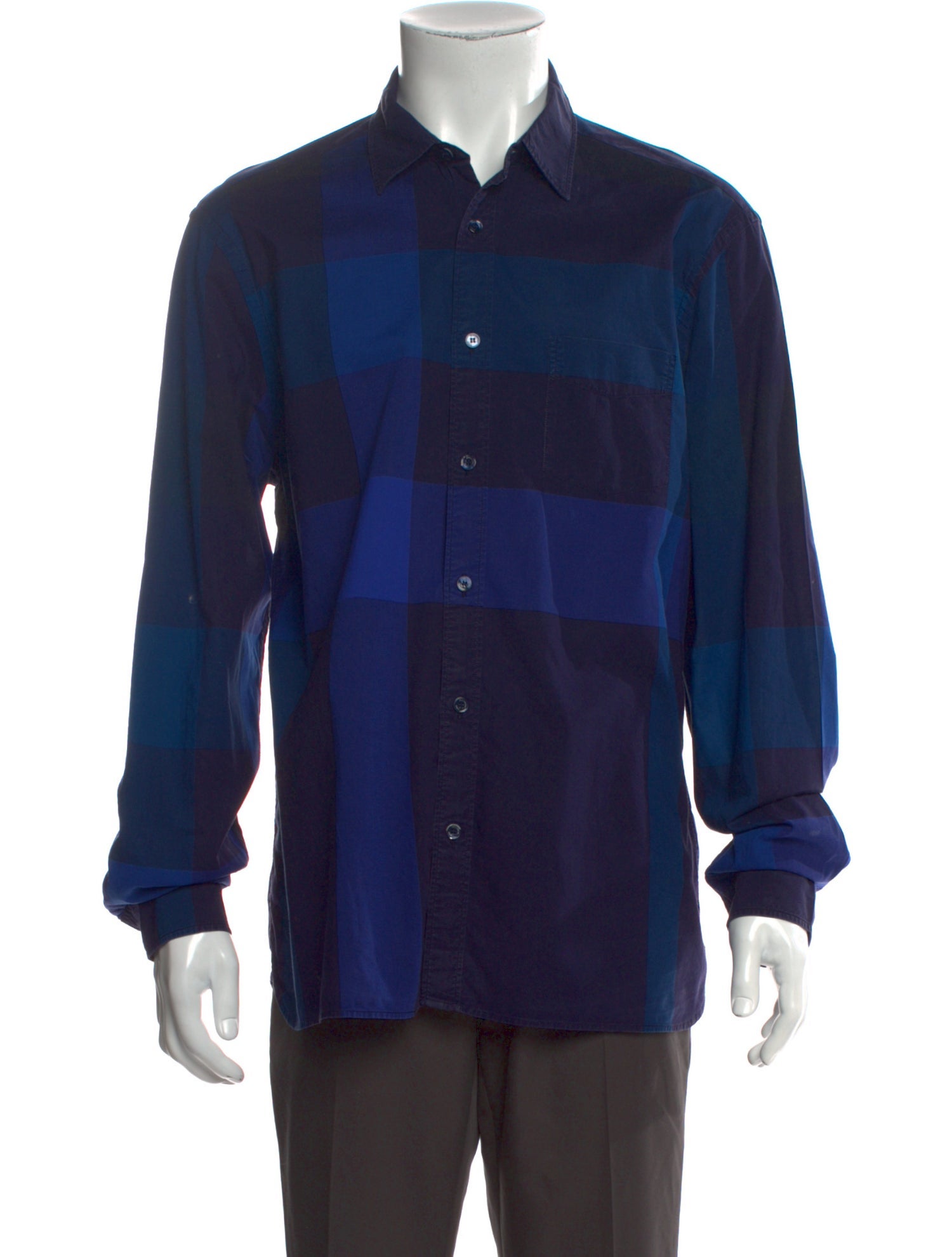 Burberry Brit Exploded Check Pattern Long Sleeve Shirt