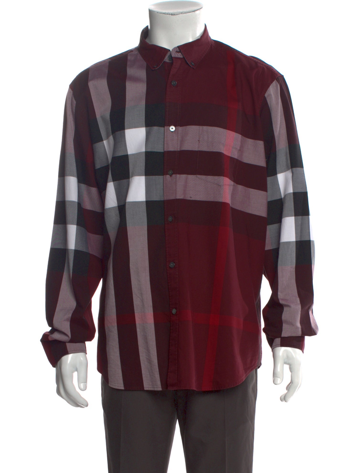 Burberry Brit Exploded Check Pattern Long Sleeve Shirt