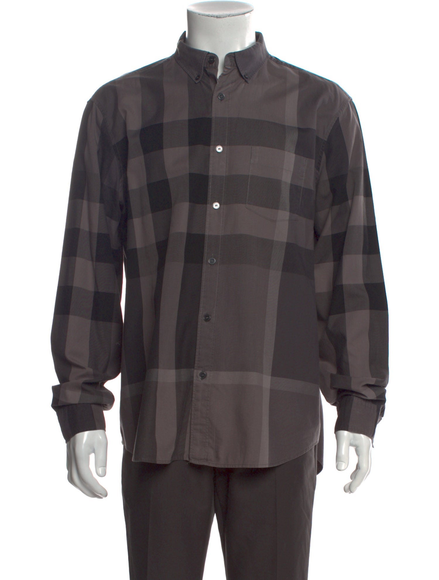 Burberry Brit Exploded Check Pattern Long Sleeve Shirt
