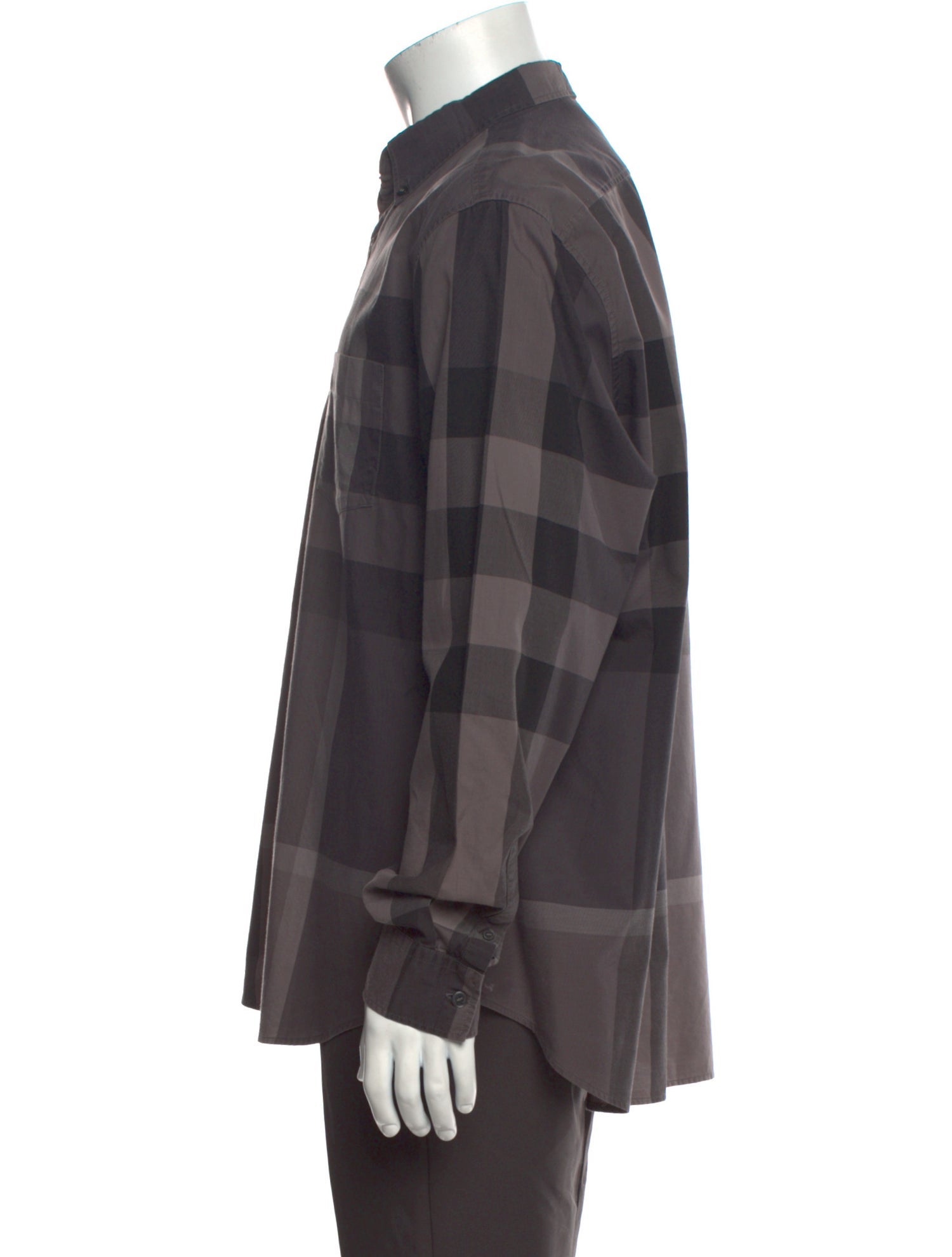 Burberry Brit Exploded Check Pattern Long Sleeve Shirt