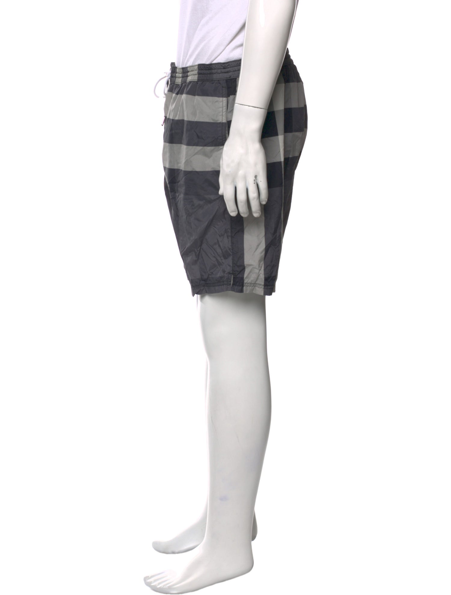 Burberry Brit Plaid Print Swim Trunks