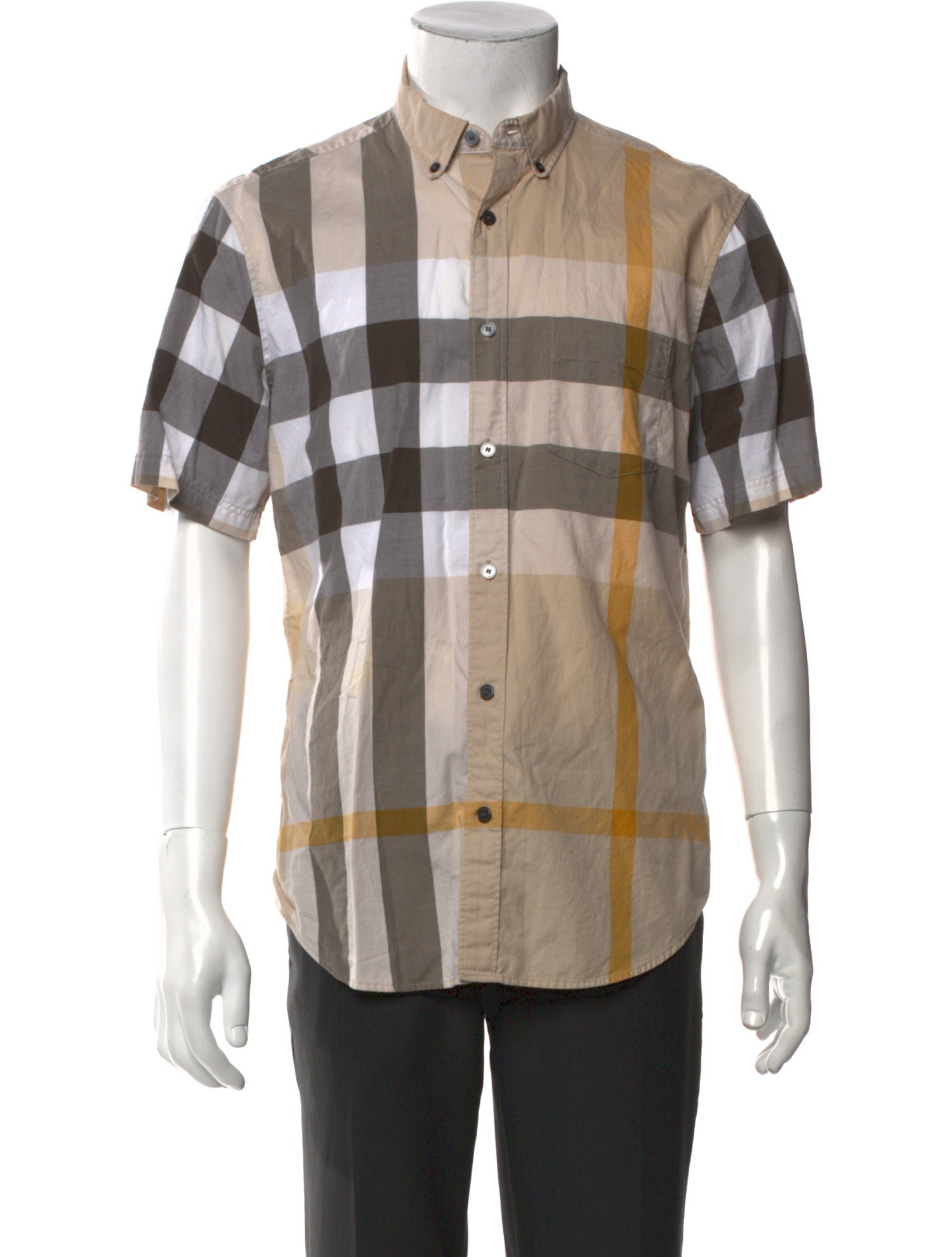 Burberry Brit Exploded Check Pattern Short Sleeve Shirt