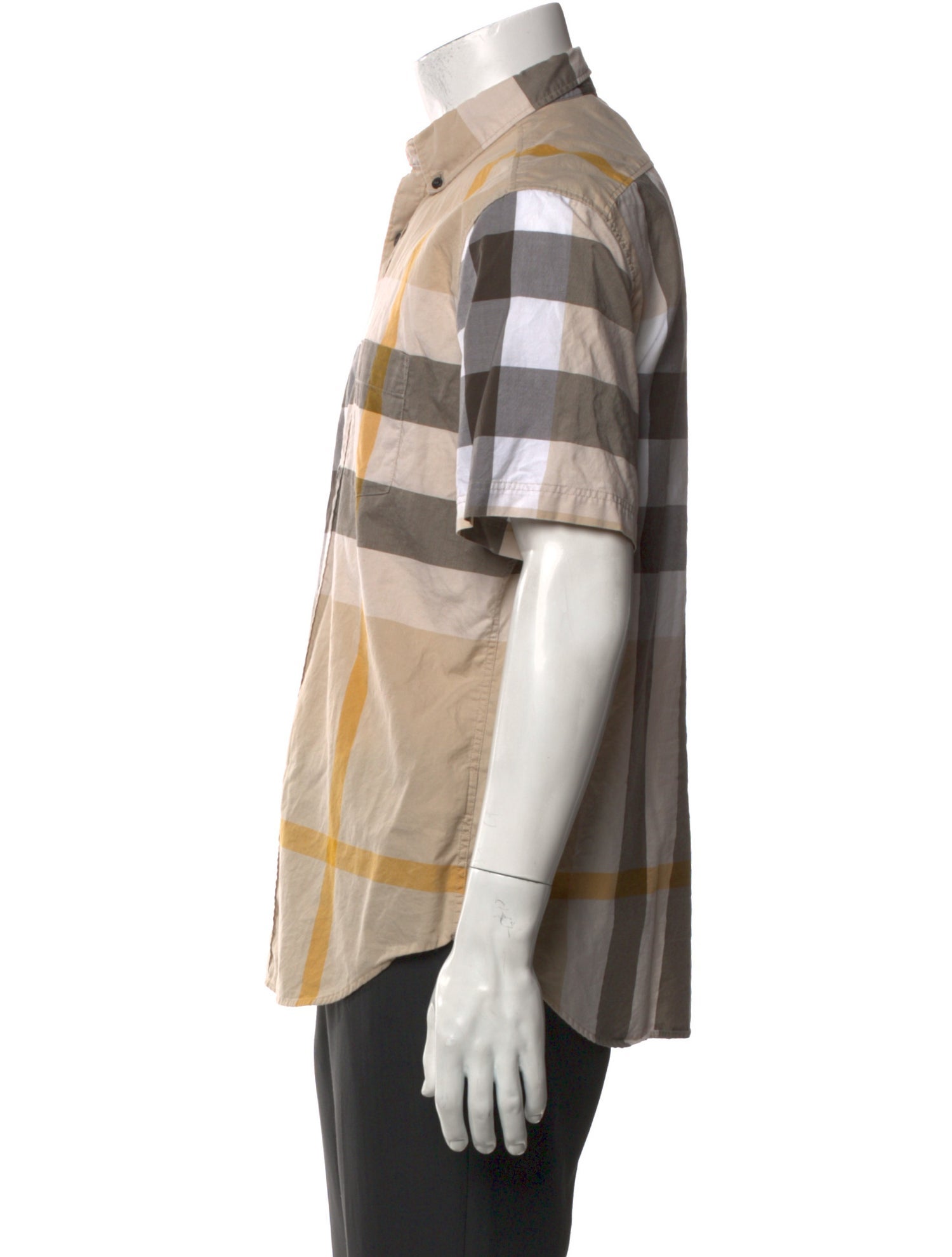 Burberry Brit Exploded Check Pattern Short Sleeve Shirt