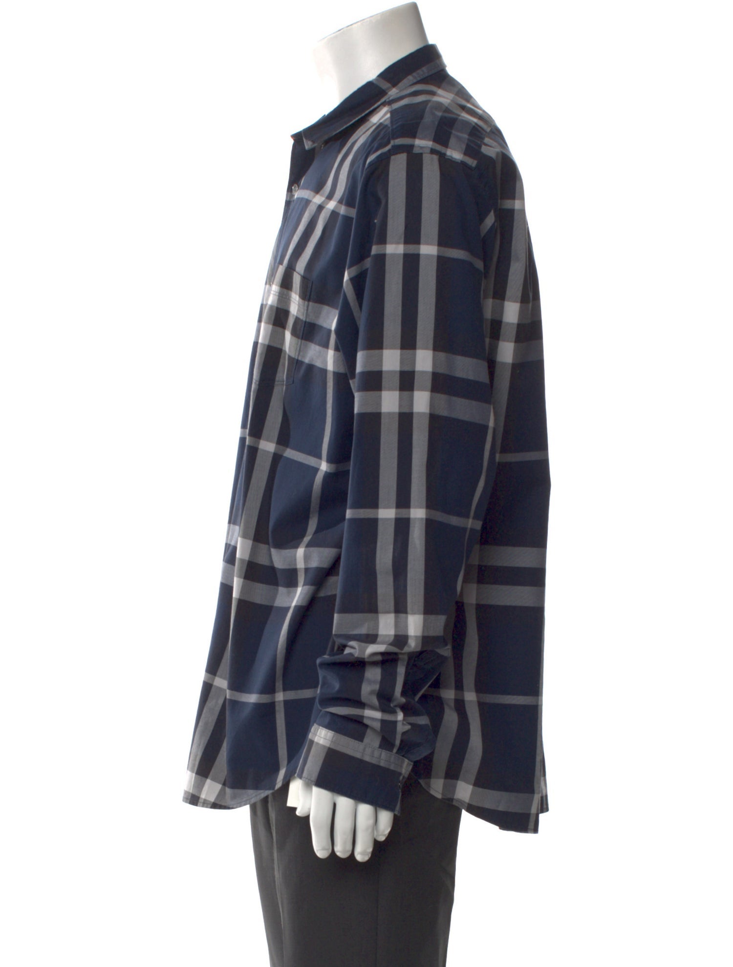 Burberry Brit Plaid Print Long Sleeve Shirt