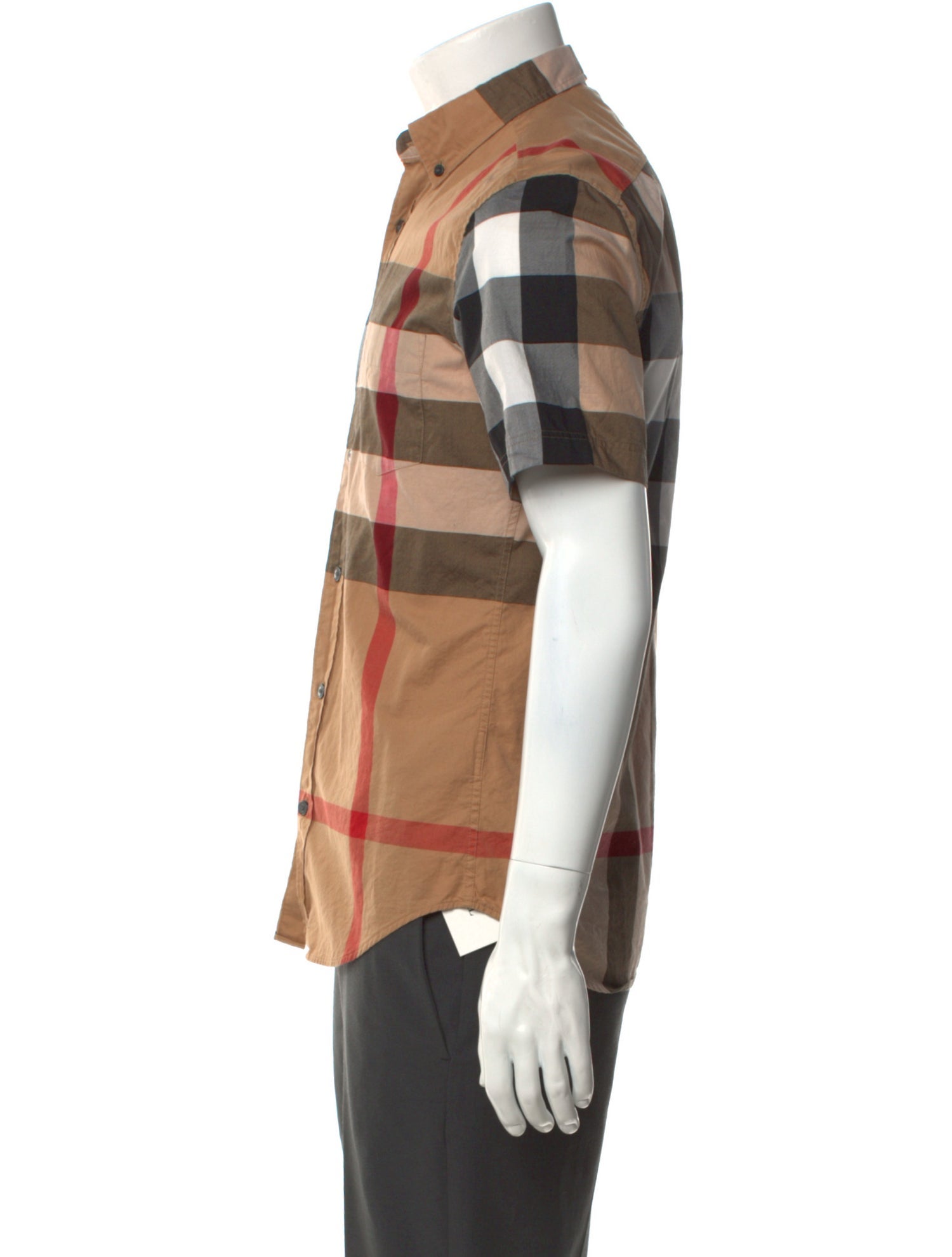 Burberry Brit Plaid Print Short Sleeve Shirt