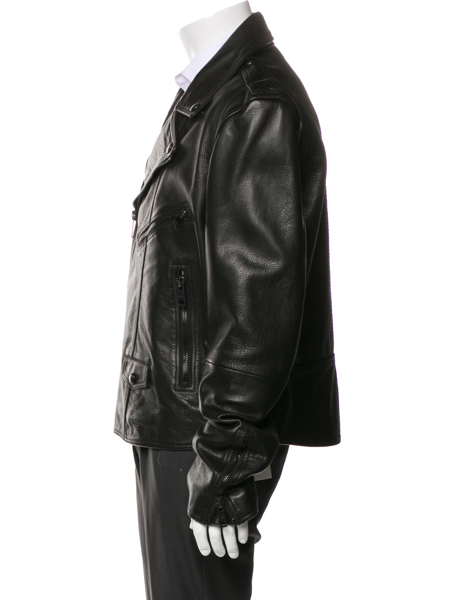 Burberry Brit Calf Leather Moto Jacket