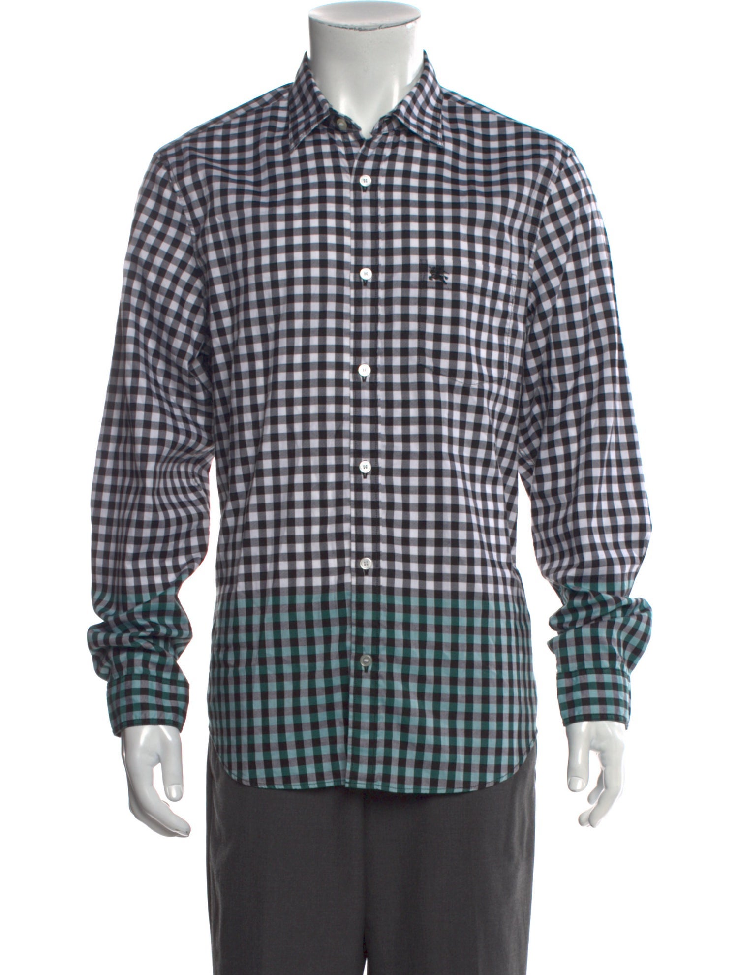 Burberry Brit Plaid Print Long Sleeve Shirt