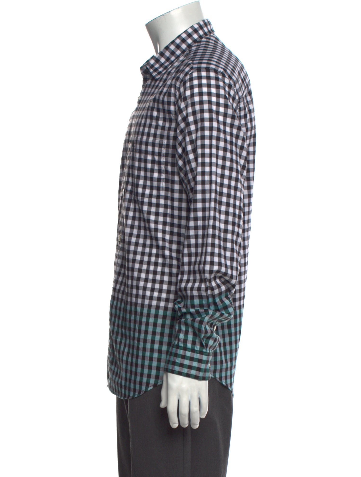 Burberry Brit Plaid Print Long Sleeve Shirt