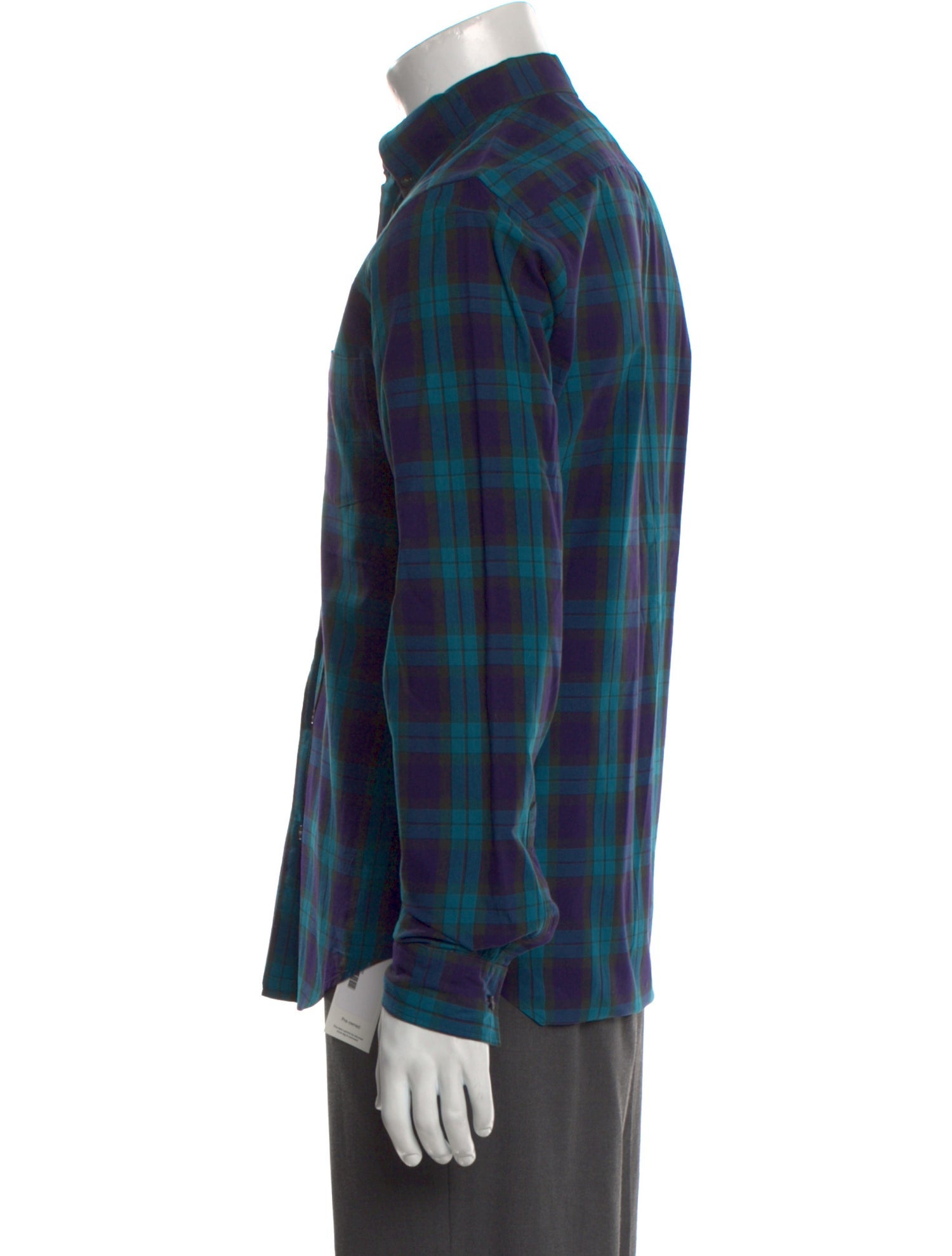 Burberry Brit Plaid Print Long Sleeve Dress Shirt