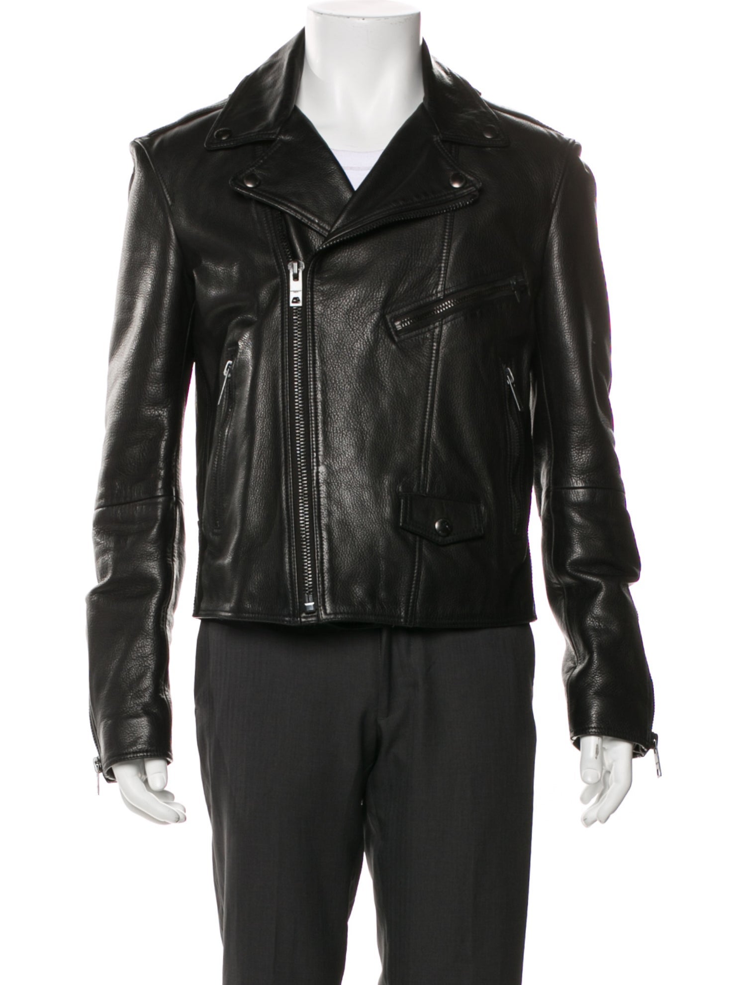Burberry Brit Calf Leather Moto Jacket