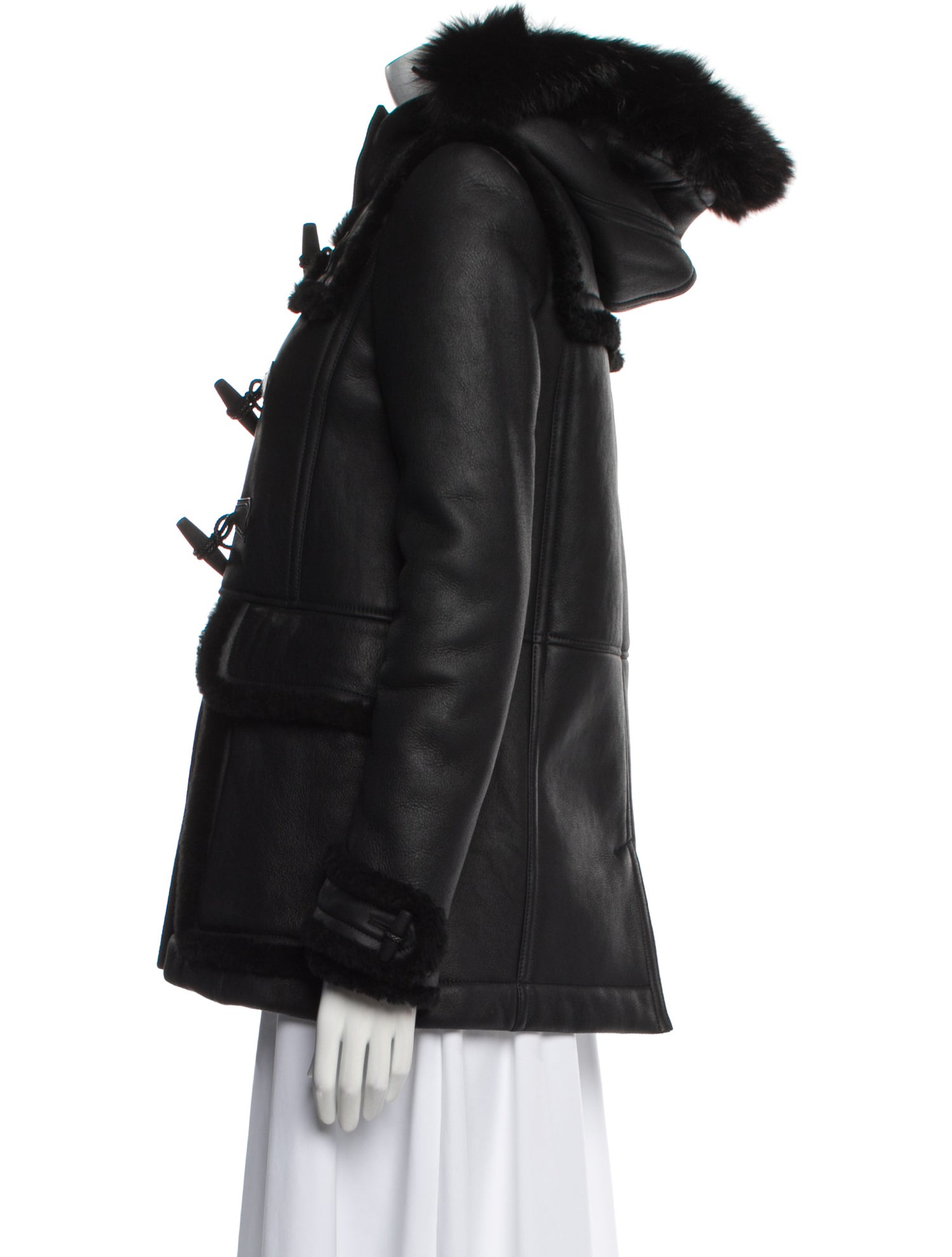 Burberry Brit Lamb Leather Faux Fur Jacket