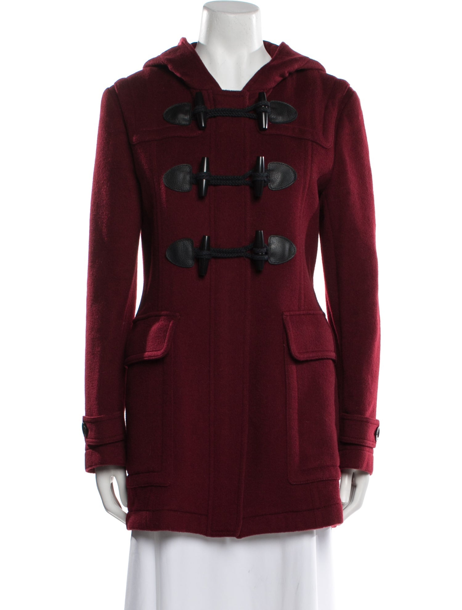 Burberry Brit Wool Colorblock Pattern Peacoat