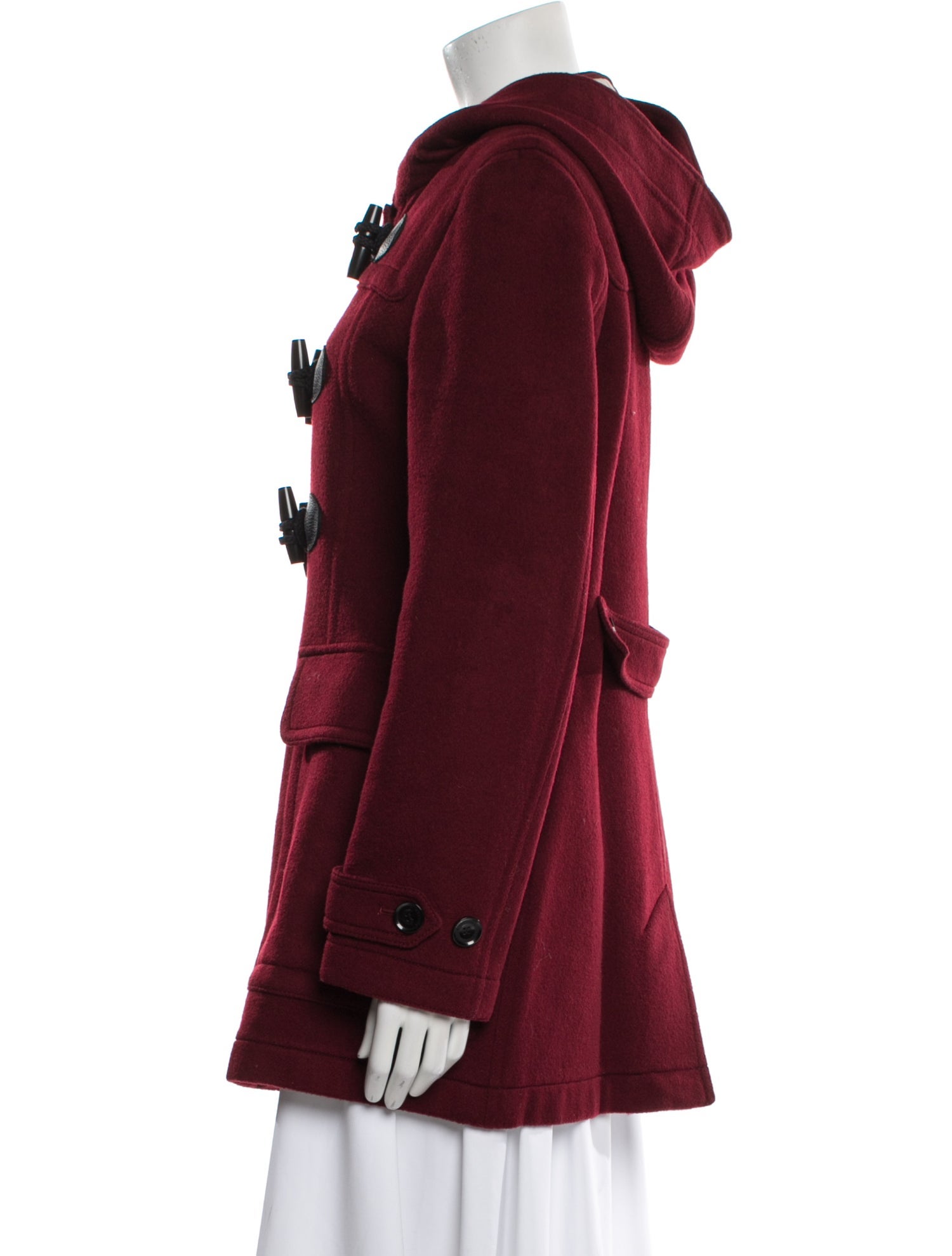 Burberry Brit Wool Colorblock Pattern Peacoat