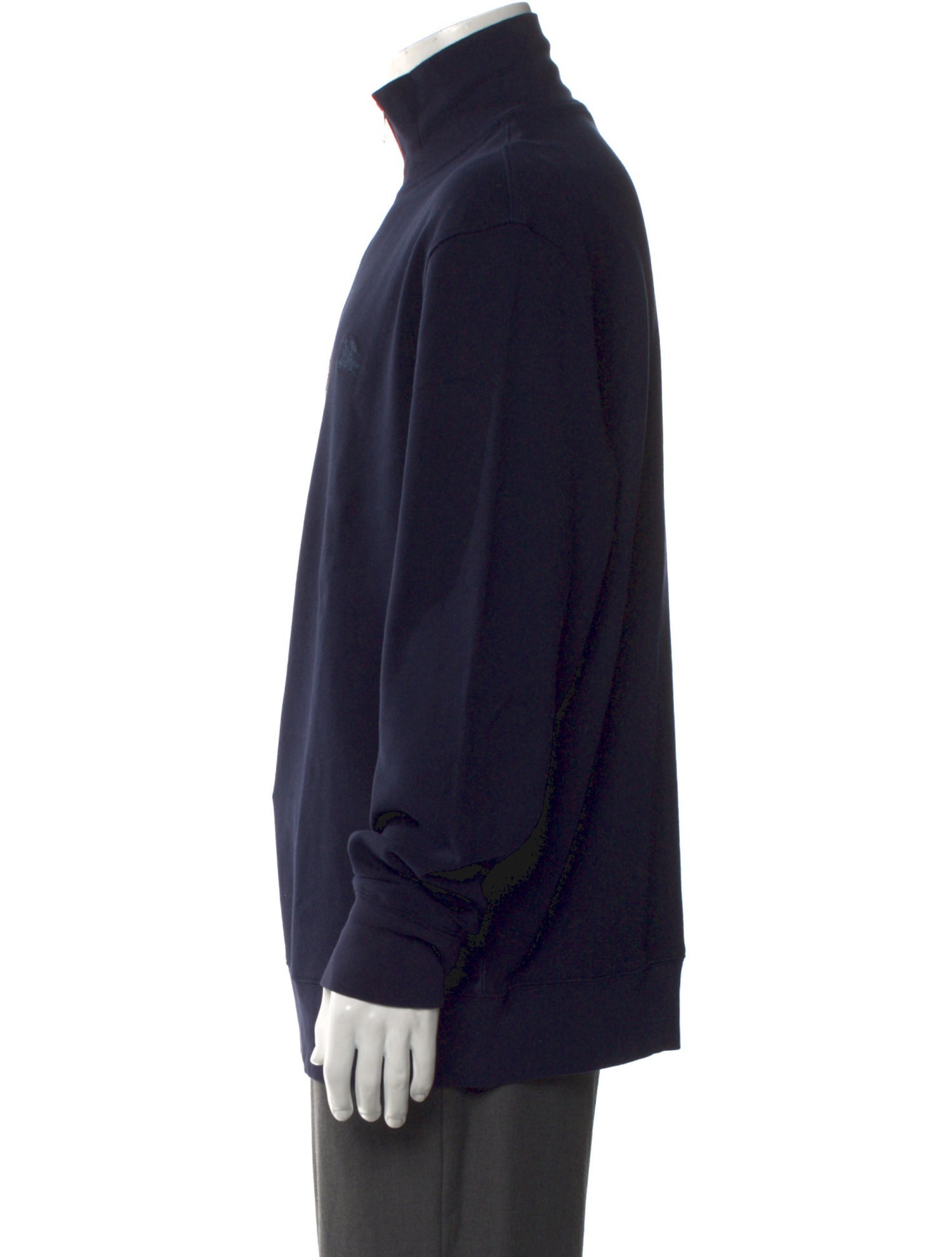 Burberry Brit Nova Check Pattern Mock Neck Polo Sweater