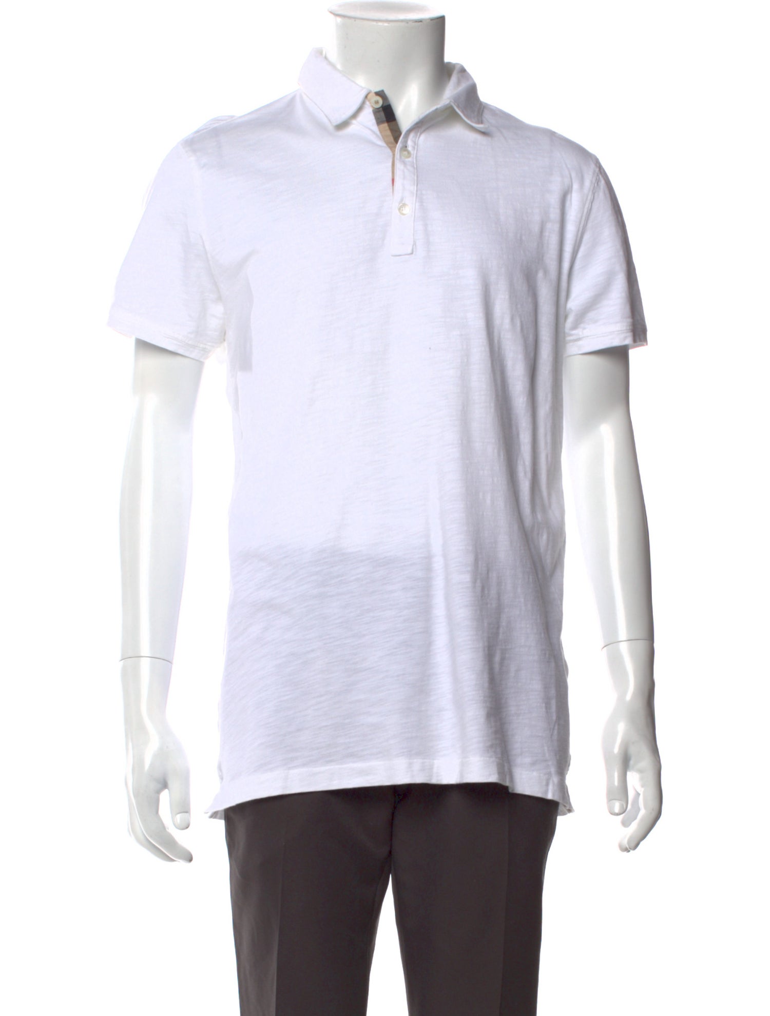 Burberry Brit House Check Pattern Crew Neck Polo Shirt