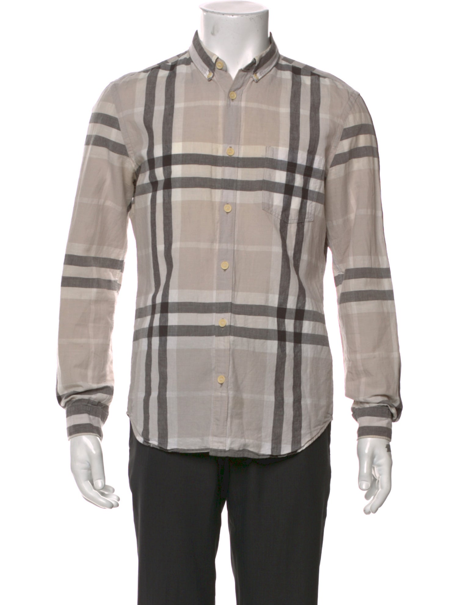 Burberry Brit House Check Pattern Long Sleeve Shirt