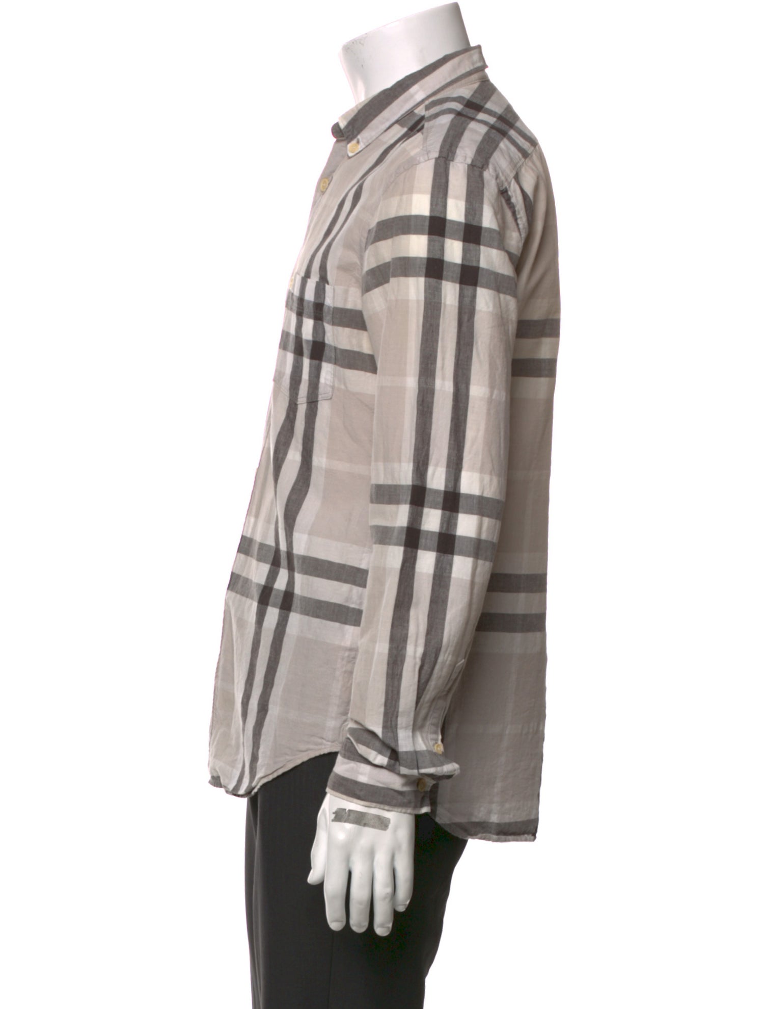 Burberry Brit House Check Pattern Long Sleeve Shirt