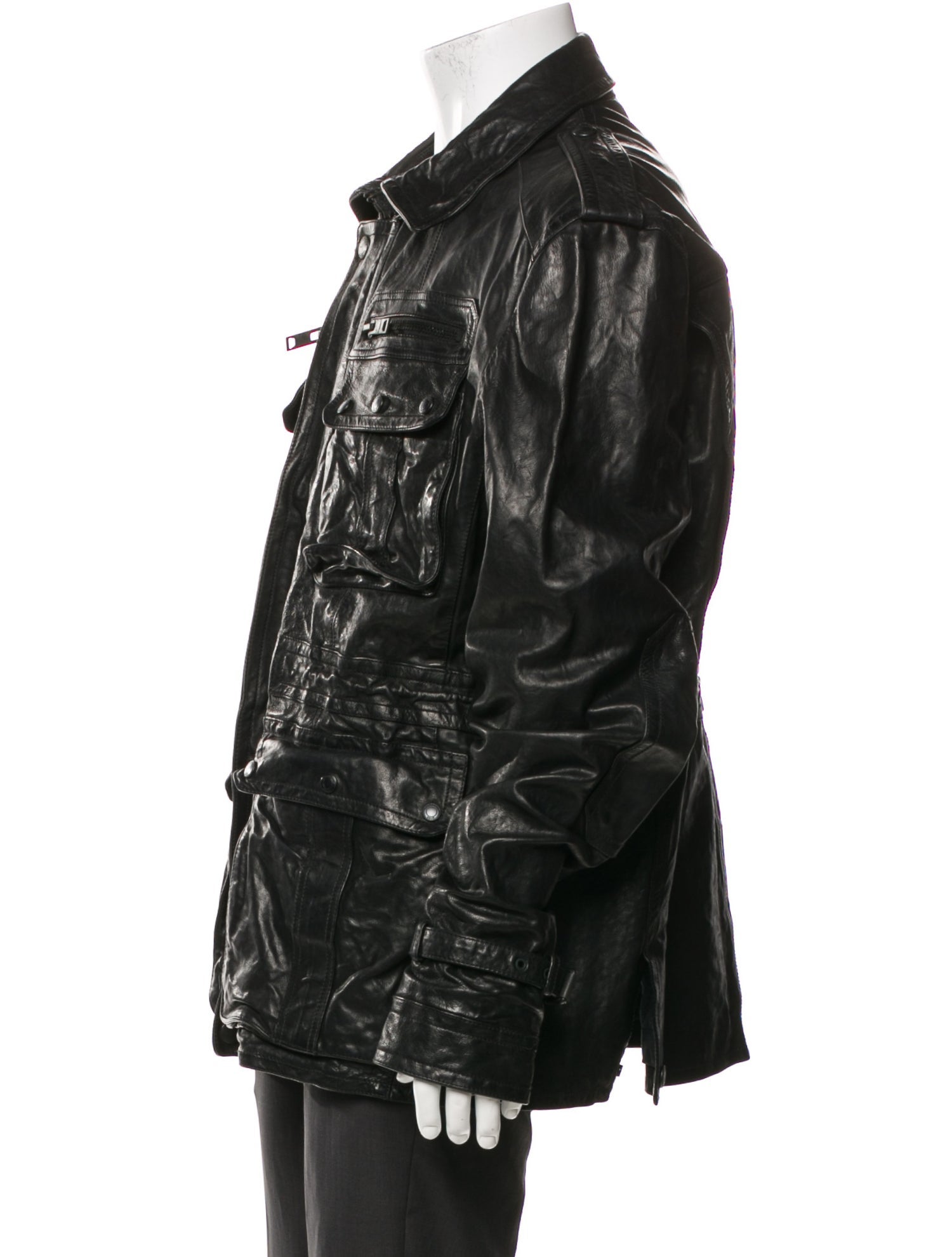 Burberry Brit Calf Leather Utility Jacket