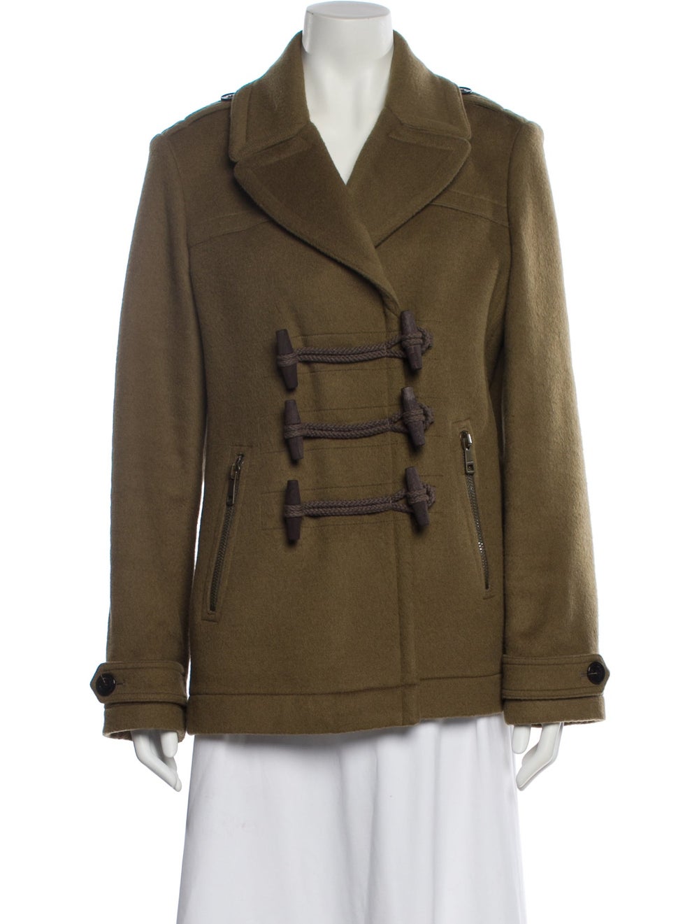 Burberry Brit Wool Jacket Green Exploded Check Pa… - image 1